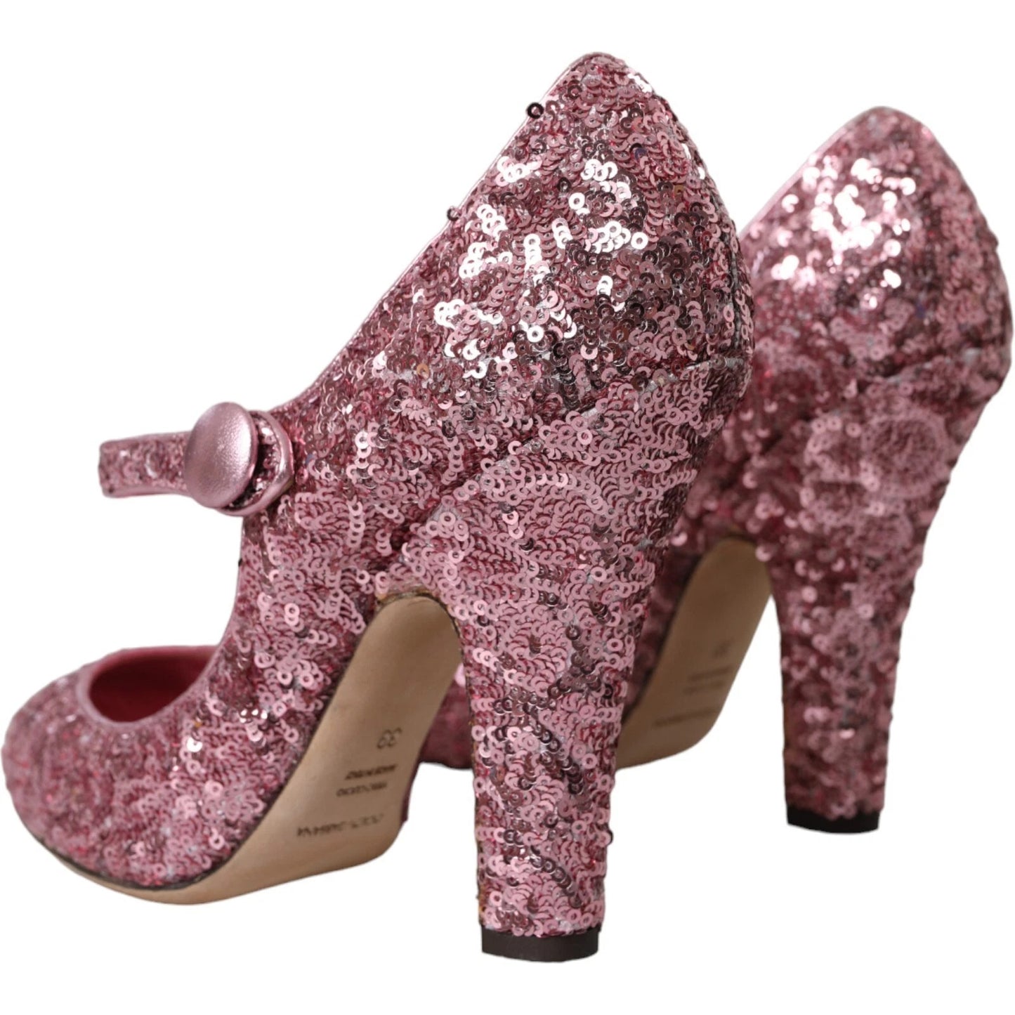 Dolce & Gabbana Zapatos de tacón alto Mary Jane con lentejuelas rosas