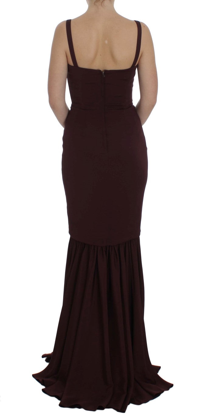 Dolce & Gabbana Elegante vestido tubo burdeos