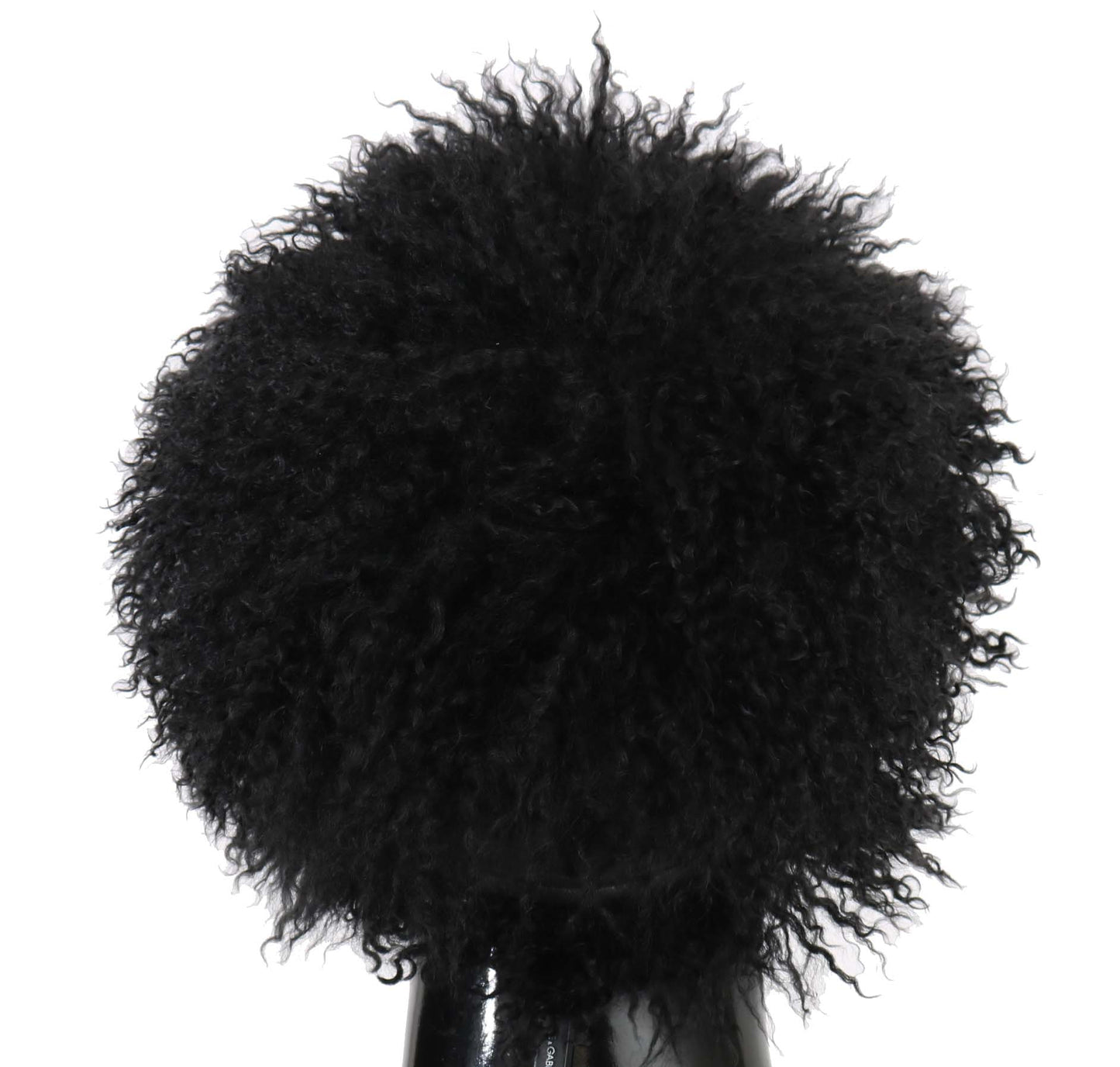Gorra Dolce & Gabbana Chic Gatsby negra en piel de cordero tibetano