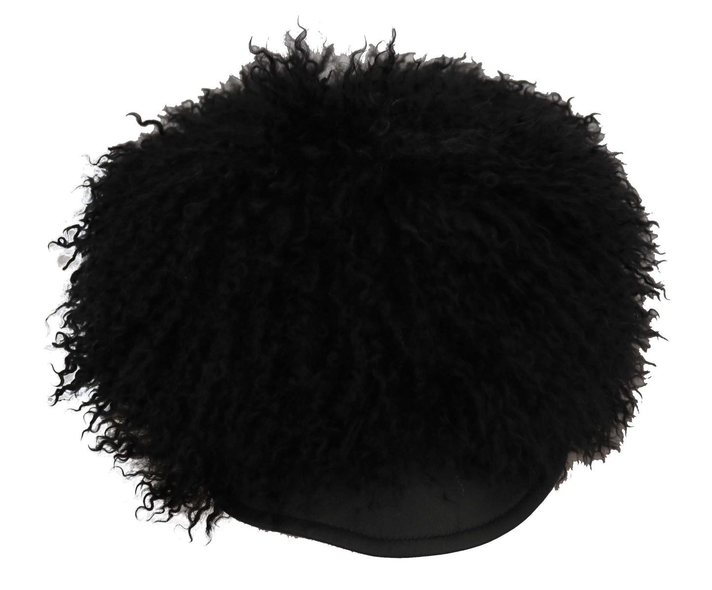 Gorra Dolce & Gabbana Chic Gatsby negra en piel de cordero tibetano