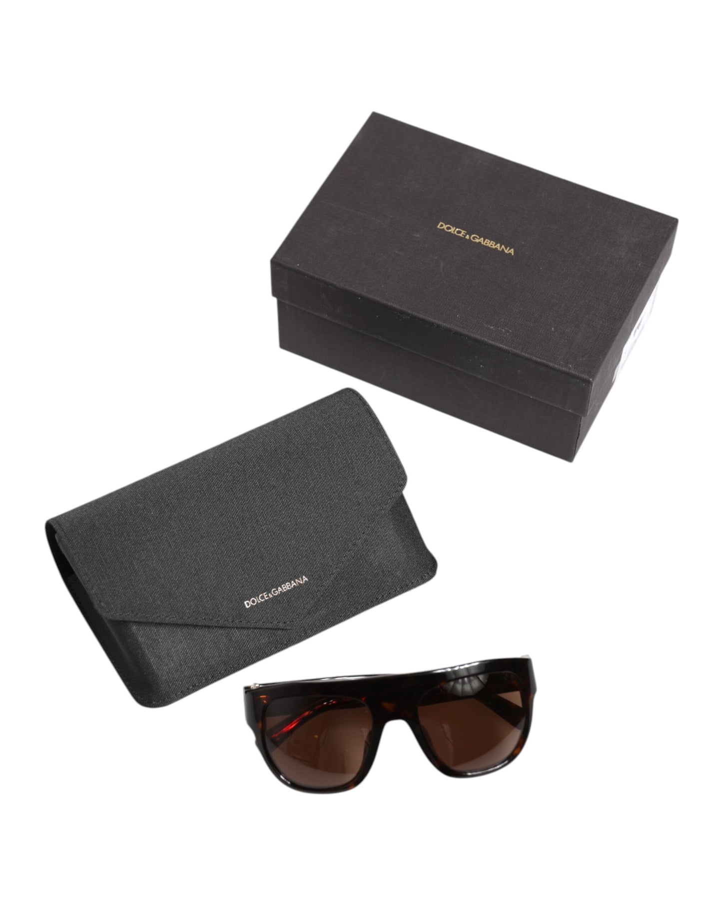 Dolce & Gabbana Dark Brown Havana DG4398F Square Frame Eyewear Sunglasses