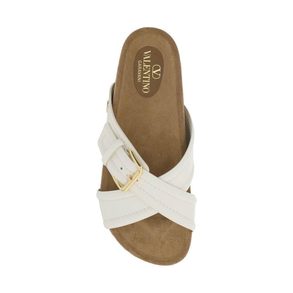 Valentino Garavani Leather Flat Sandals