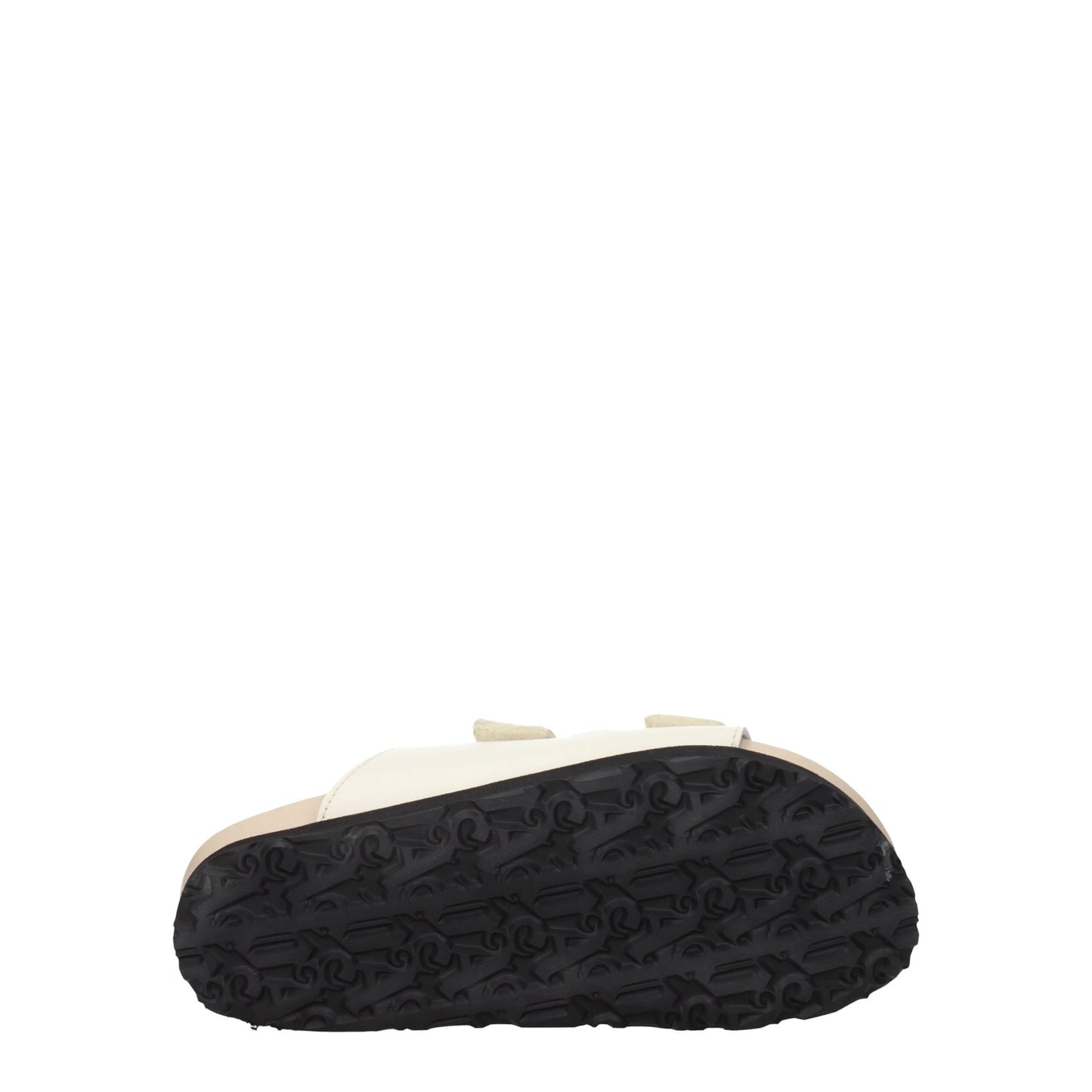 Palm Angels Beige Leather Flat Sandals