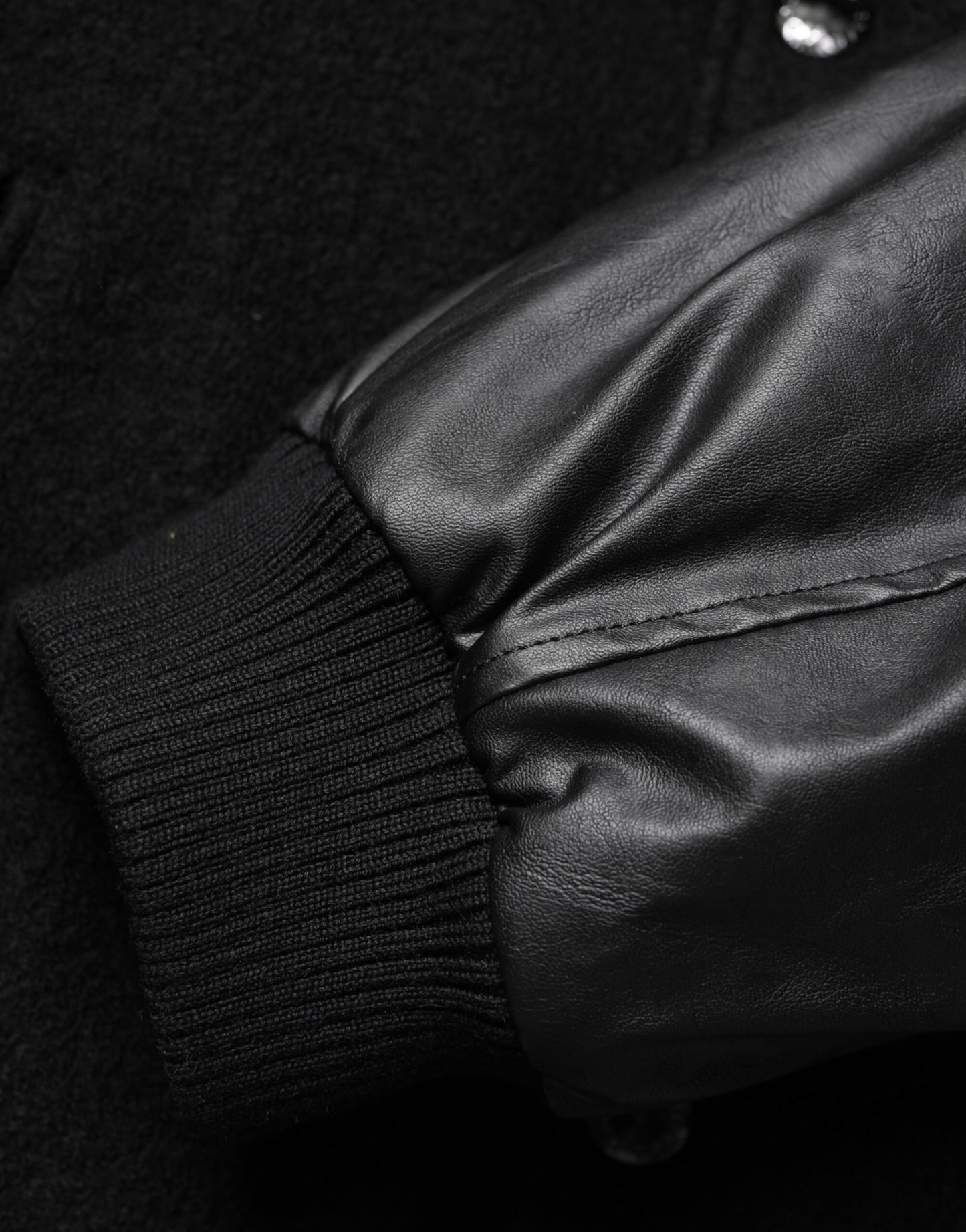 Dolce & Gabbana Black Wool Logo Plaque Bomber Jacket