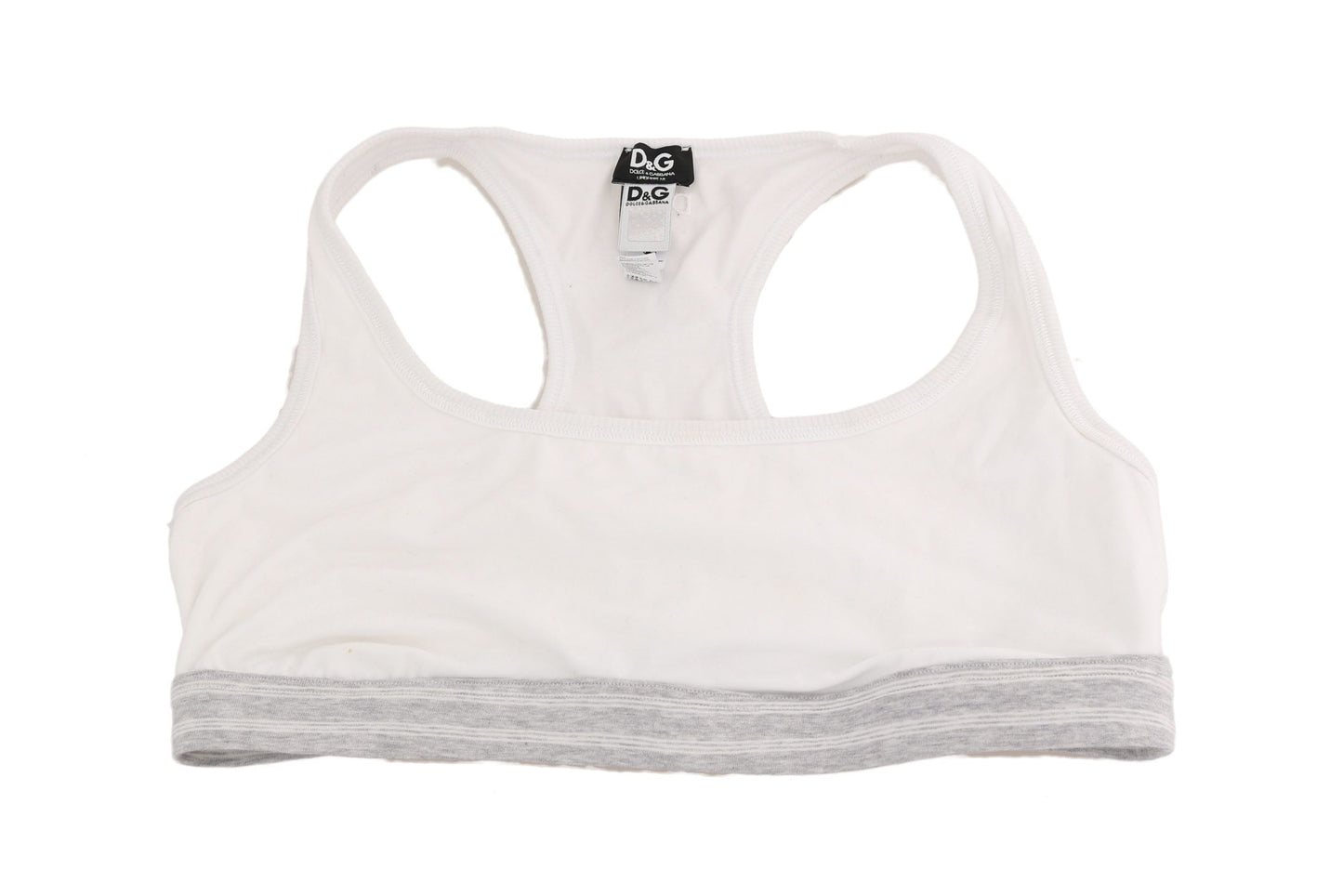 Dolce & Gabbana Sujetador deportivo elástico blanco elegante