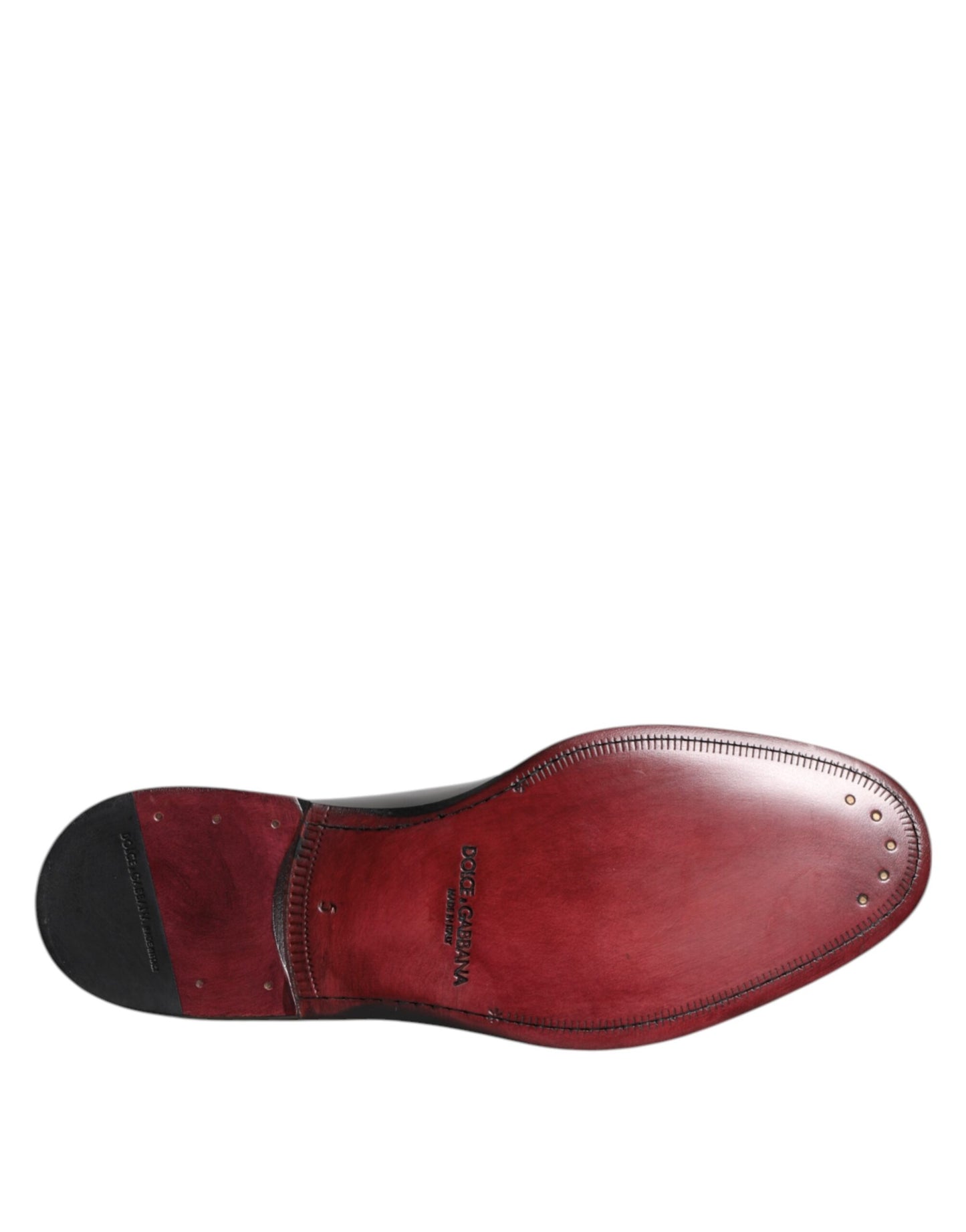 Dolce & Gabbana Black Calf Leather Lace Up Dress Shoes
