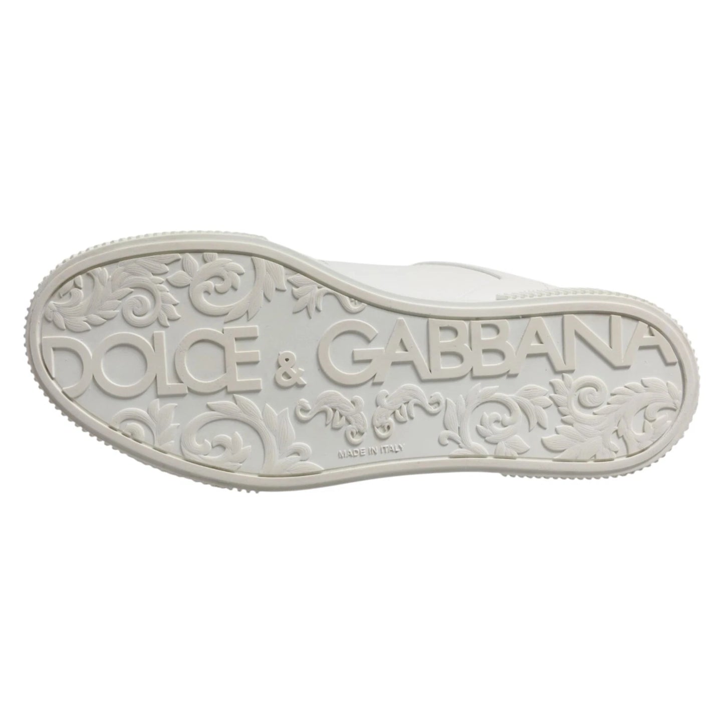 Dolce & Gabbana White Miami Leather Low Top Men Sneakers Shoes