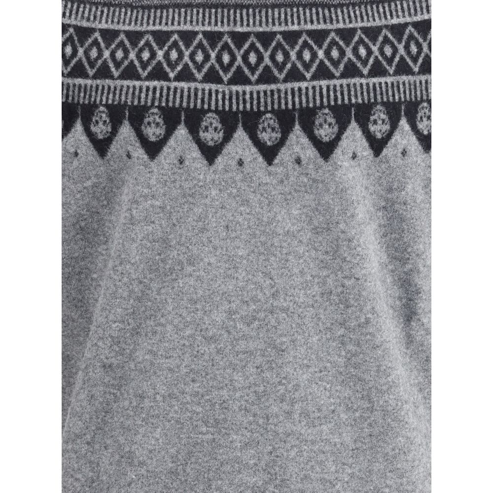 Alexander McQueen Jacquard pattern with skulls Sweater