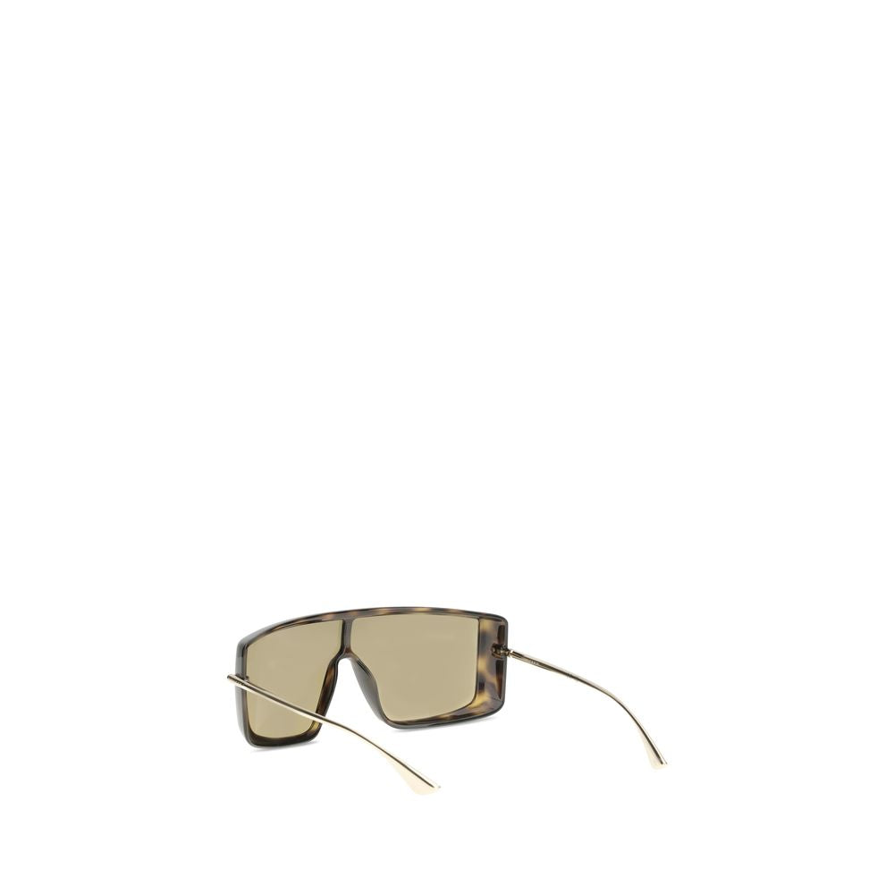 Alexander McQueen Havana T-Bar Visor Sunglasses