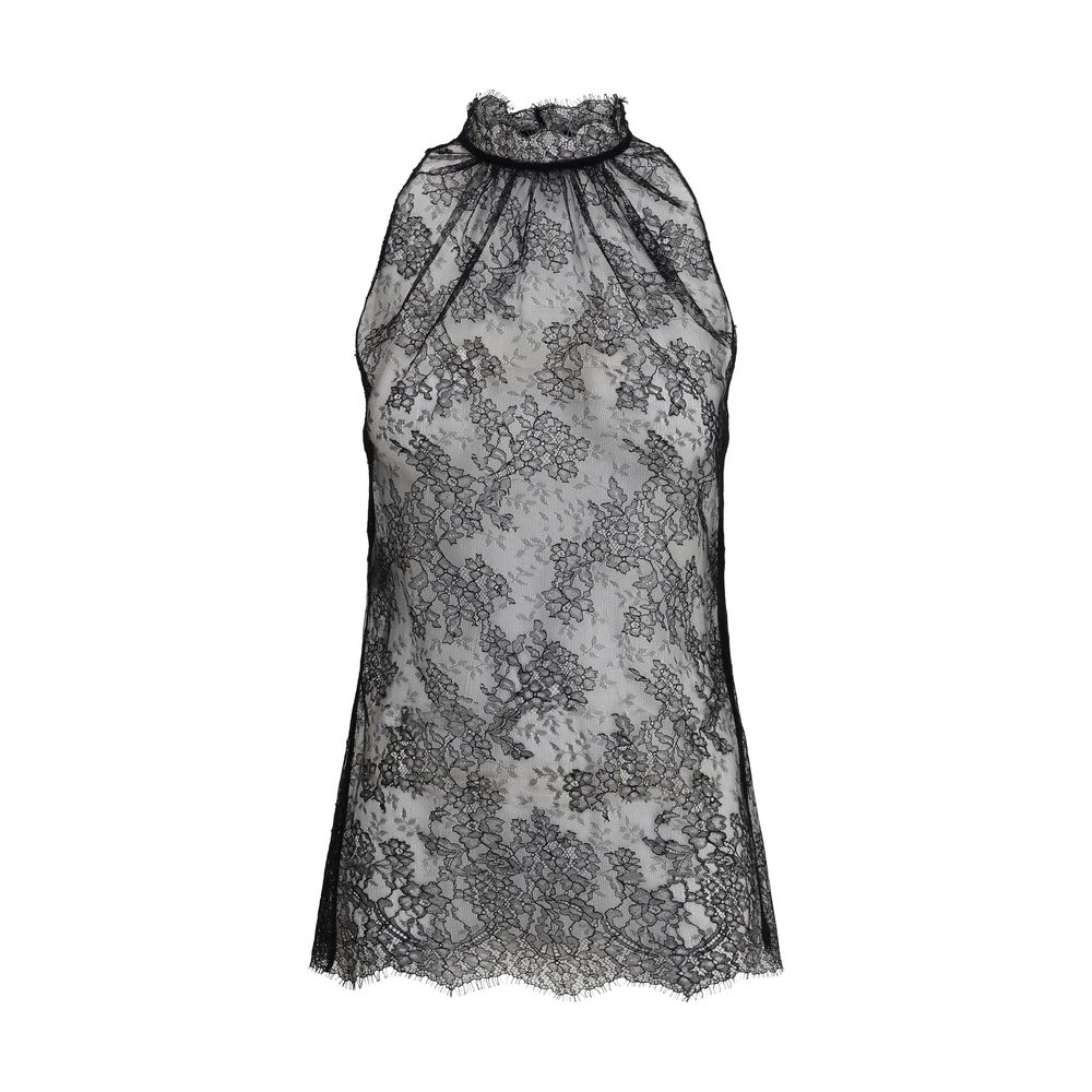 Alexander McQueen Sleeveless black Lace Top – IT42 | L par Alexander McQueen | Disponible sur Sandy Store ByNet