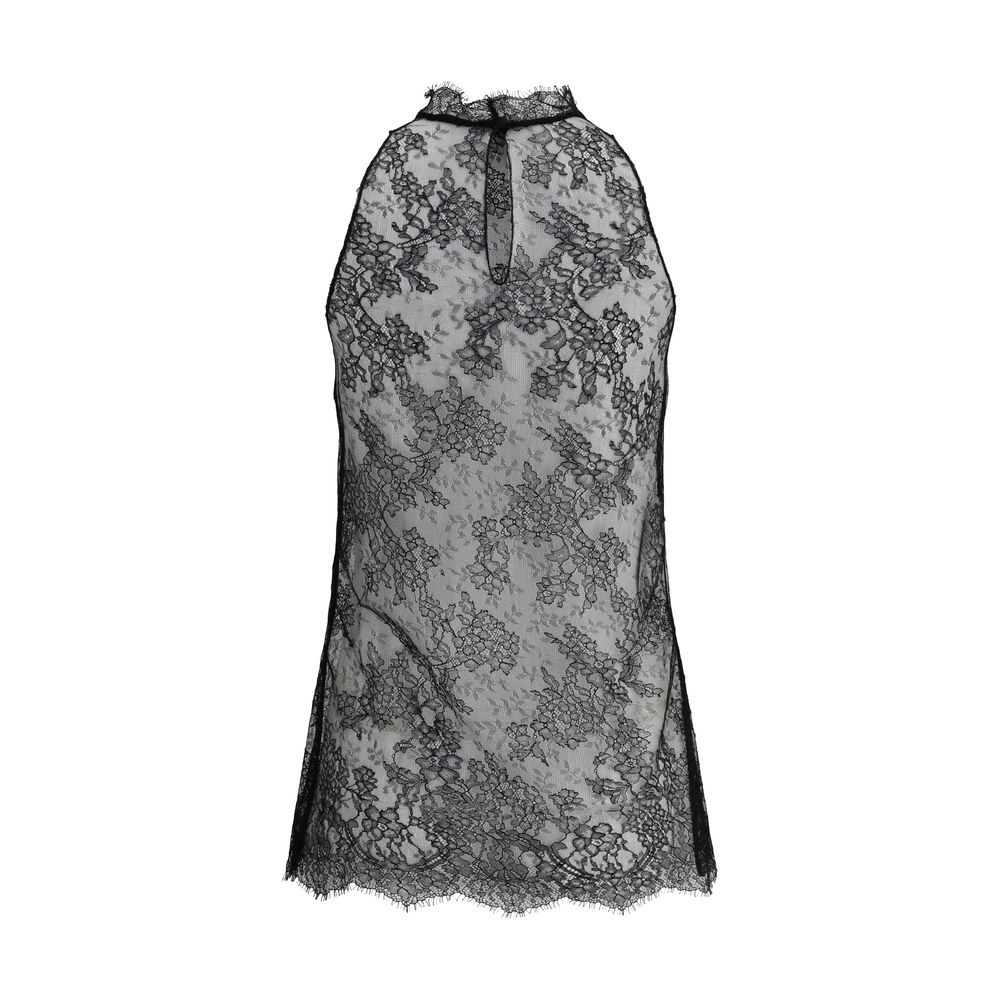Alexander McQueen Sleeveless black Lace Top – IT42 | L par Alexander McQueen | Disponible sur Sandy Store ByNet
