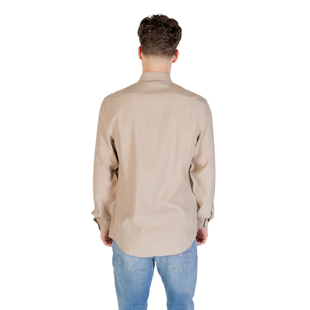 Antony Morato Beige Viscose Shirt – IT52 | XL par Antony Morato | Disponible sur Sandy Store ByNet
