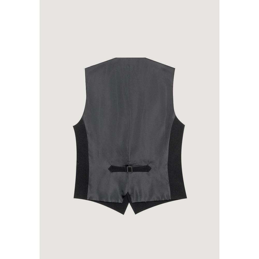 Antony Morato Black Polyester Waistcoat – IT52 | XL par Antony Morato | Disponible sur Sandy Store ByNet