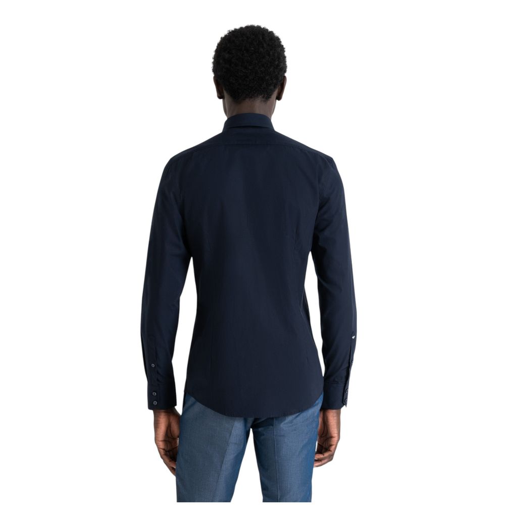 Antony Morato Blue Cotton Shirt – IT44 | XS par Antony Morato | Disponible sur Sandy Store ByNet