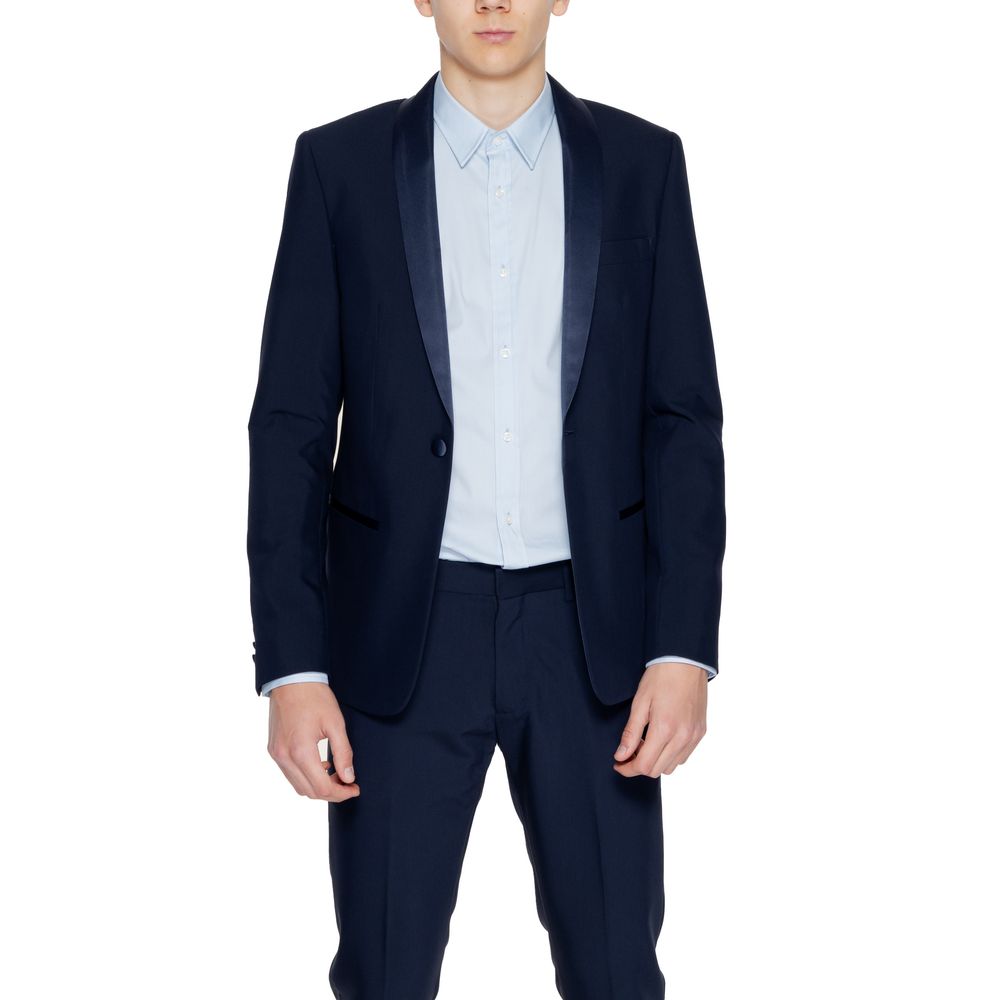 Antony Morato Blue Polyester Blazer – IT56 | 3XL par Antony Morato | Disponible sur Sandy Store ByNet