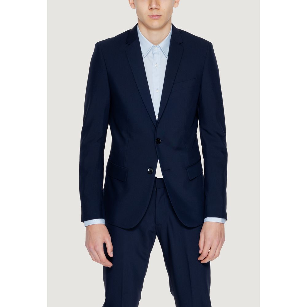 Antony Morato Blue Polyester Blazer – IT56 | 3XL par Antony Morato | Disponible sur Sandy Store ByNet
