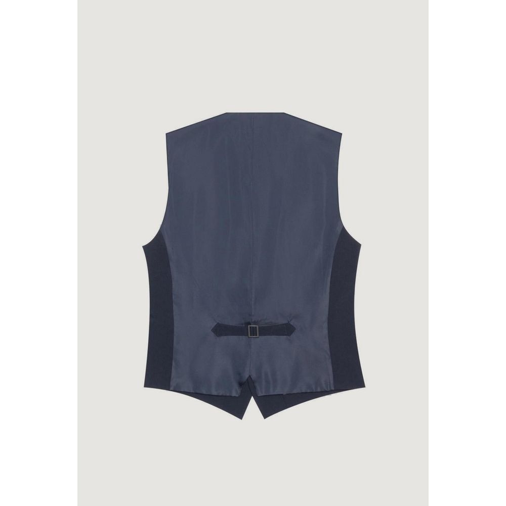 Antony Morato Blue Polyester Waistcoat – IT54 | XXL par Antony Morato | Disponible sur Sandy Store ByNet