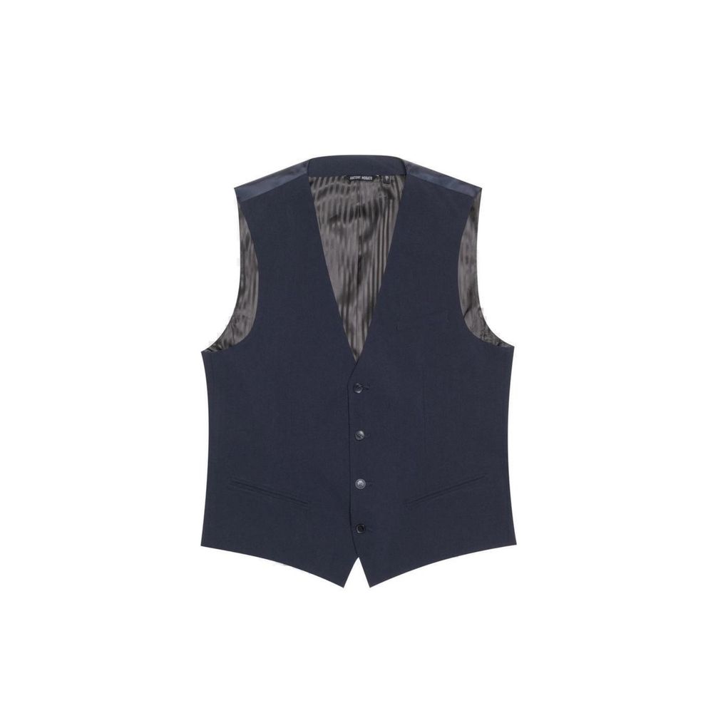 Antony Morato Blue Polyester Waistcoat – IT54 | XXL par Antony Morato | Disponible sur Sandy Store ByNet