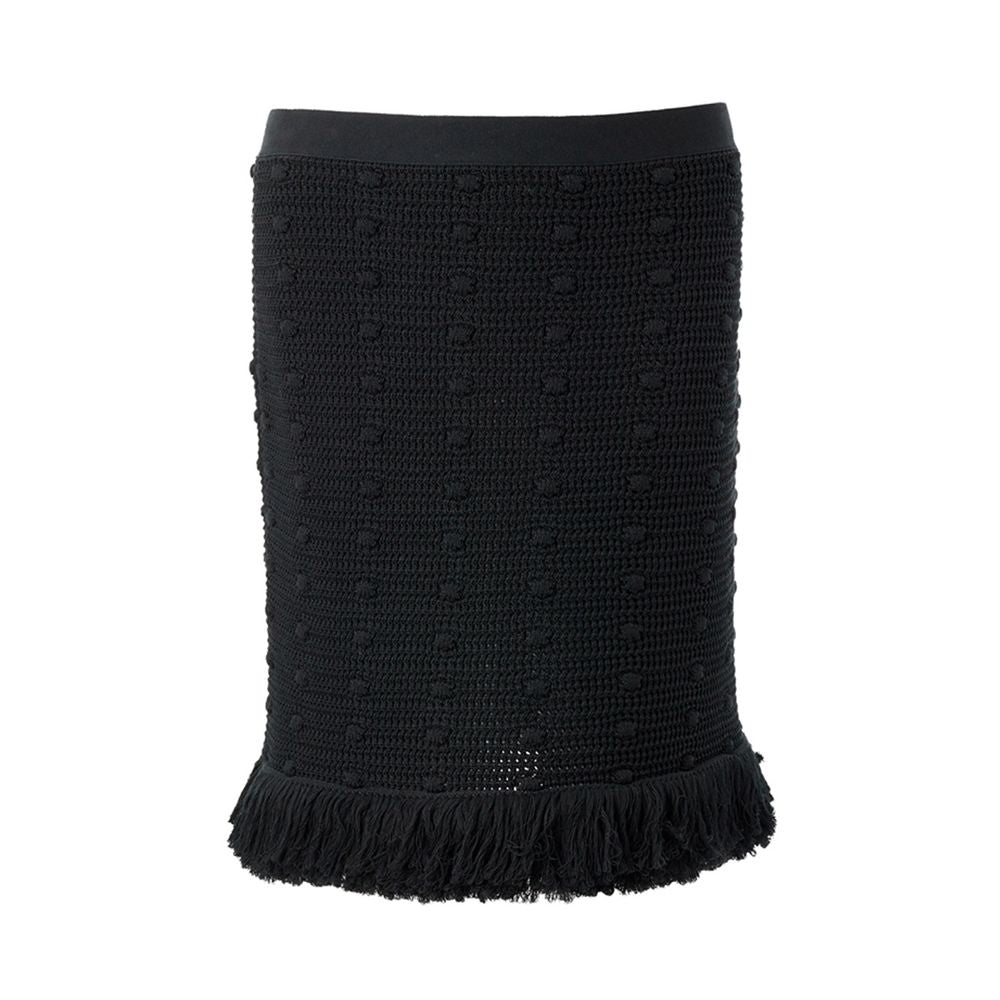 Bottega Veneta Elegant Black Cotton Skirt - Sandy Store ByNet