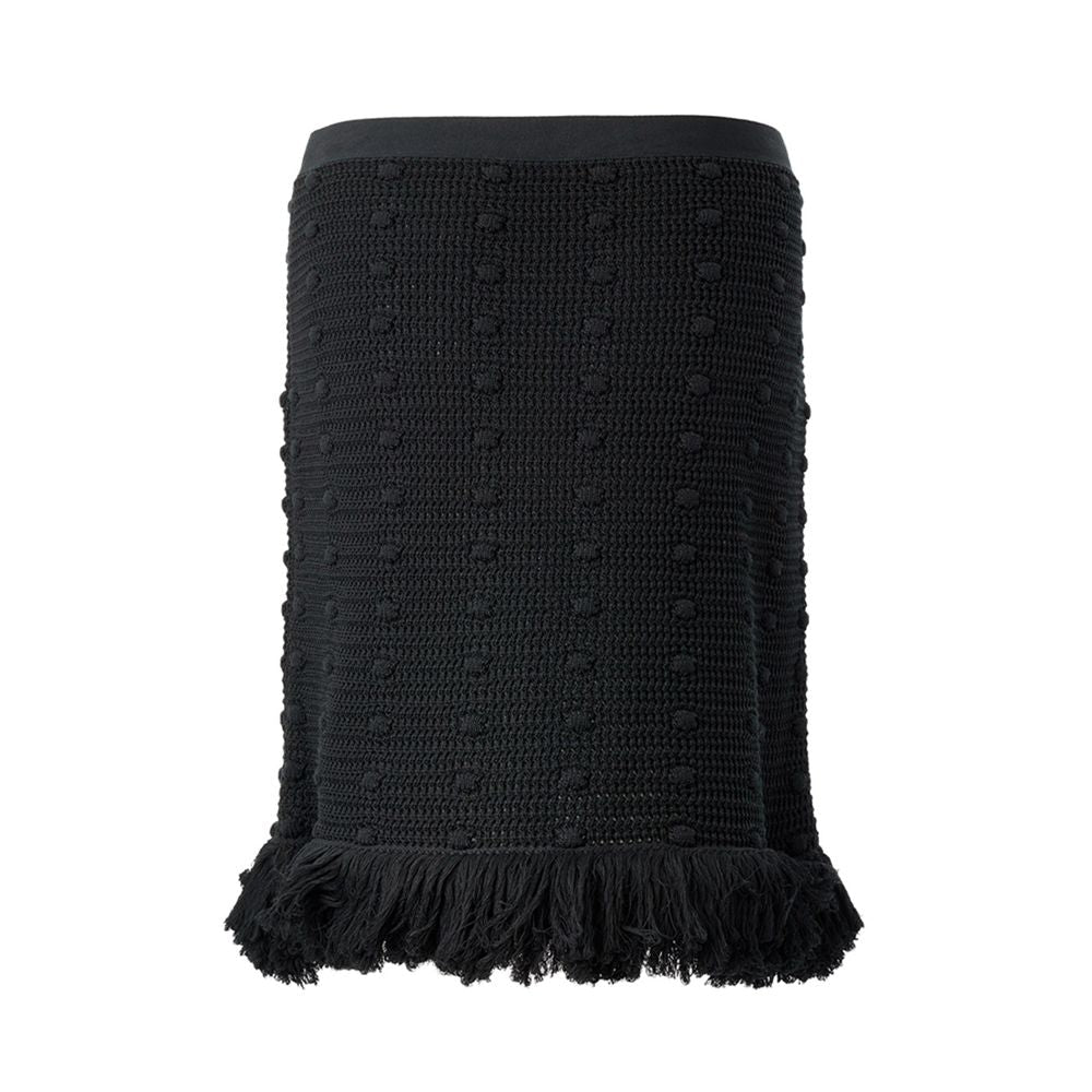Bottega Veneta Elegant Black Cotton Skirt - Sandy Store ByNet