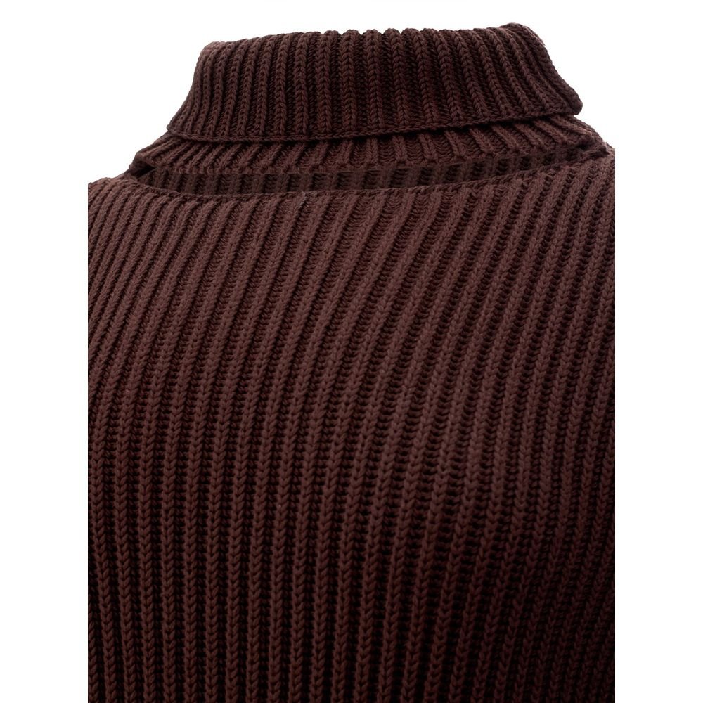 Bottega Veneta Elegant Viscose Brown Dress - Sandy Store ByNet