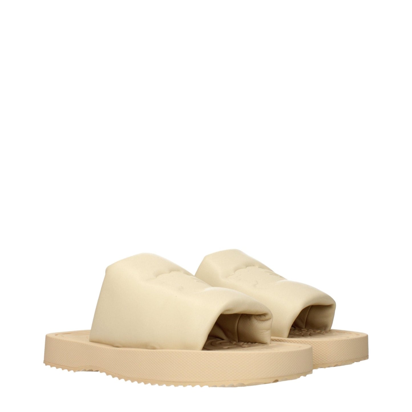 Burberry Beige Leather Slippers Sandals – EU36/US6 par Burberry | Disponible sur Sandy Store ByNet
