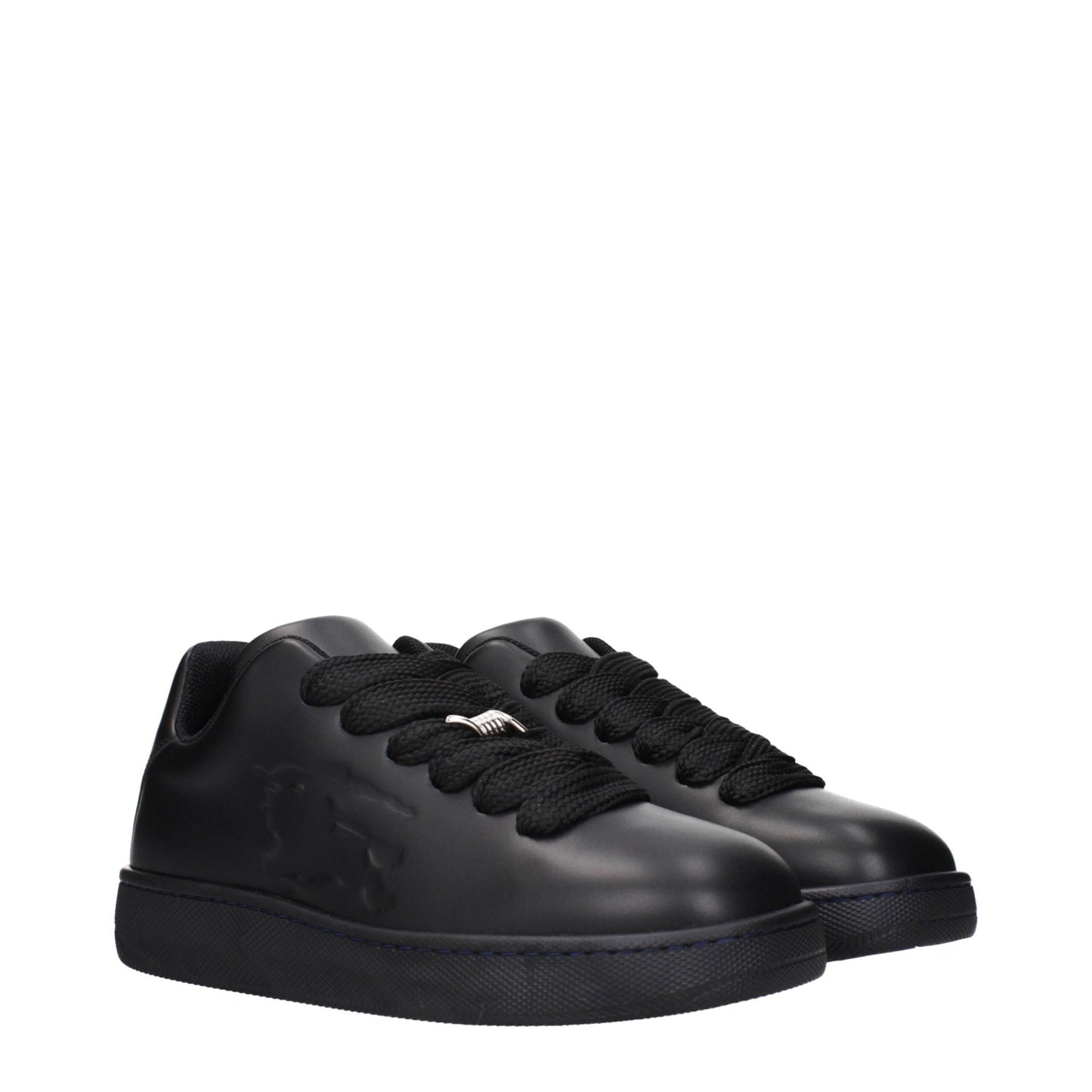Burberry Black Leather Low Tops – EU40/US7 par Burberry | Disponible sur Sandy Store ByNet