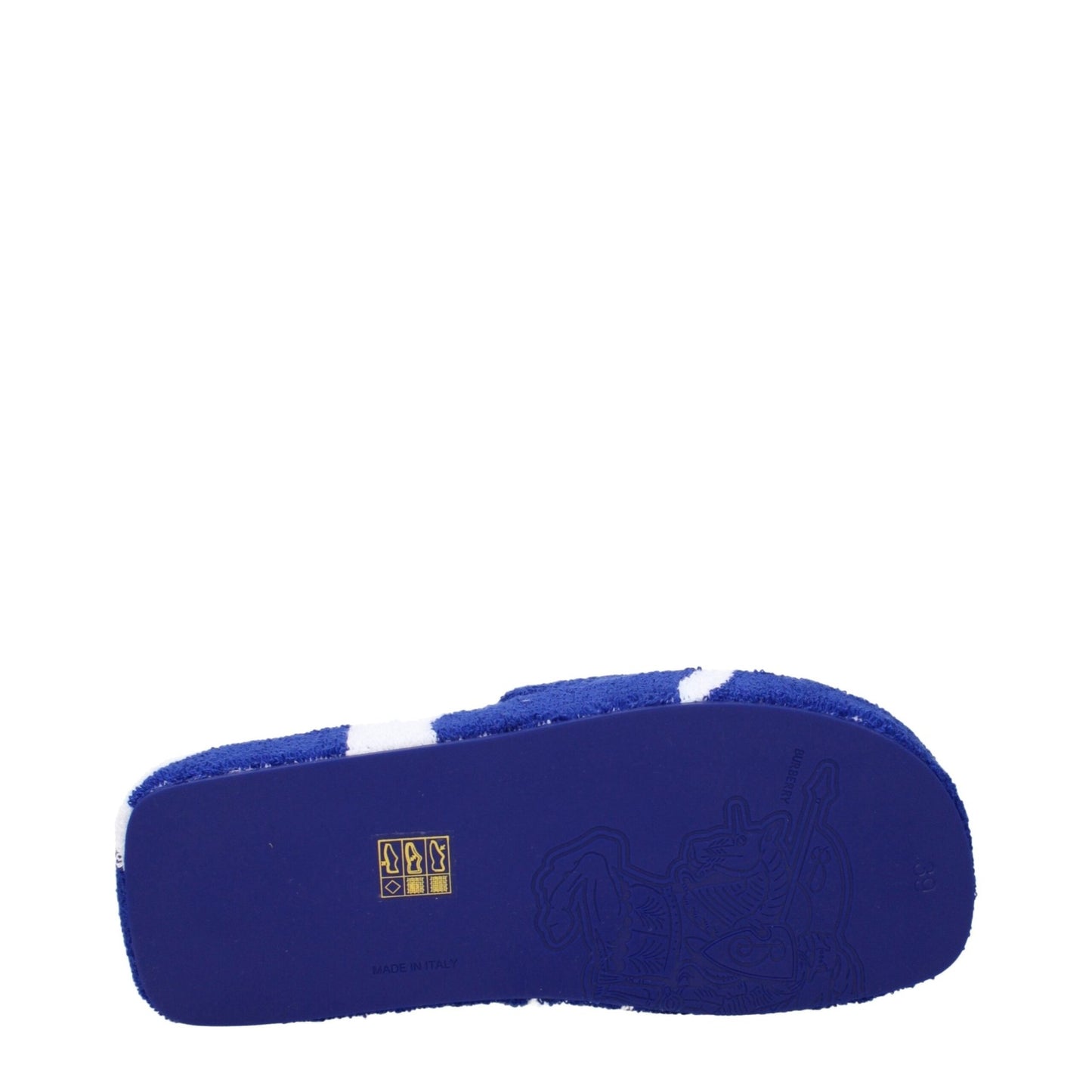 Burberry Blue Fabric Slippers Sandals – EU39/US9 par Burberry | Disponible sur Sandy Store ByNet