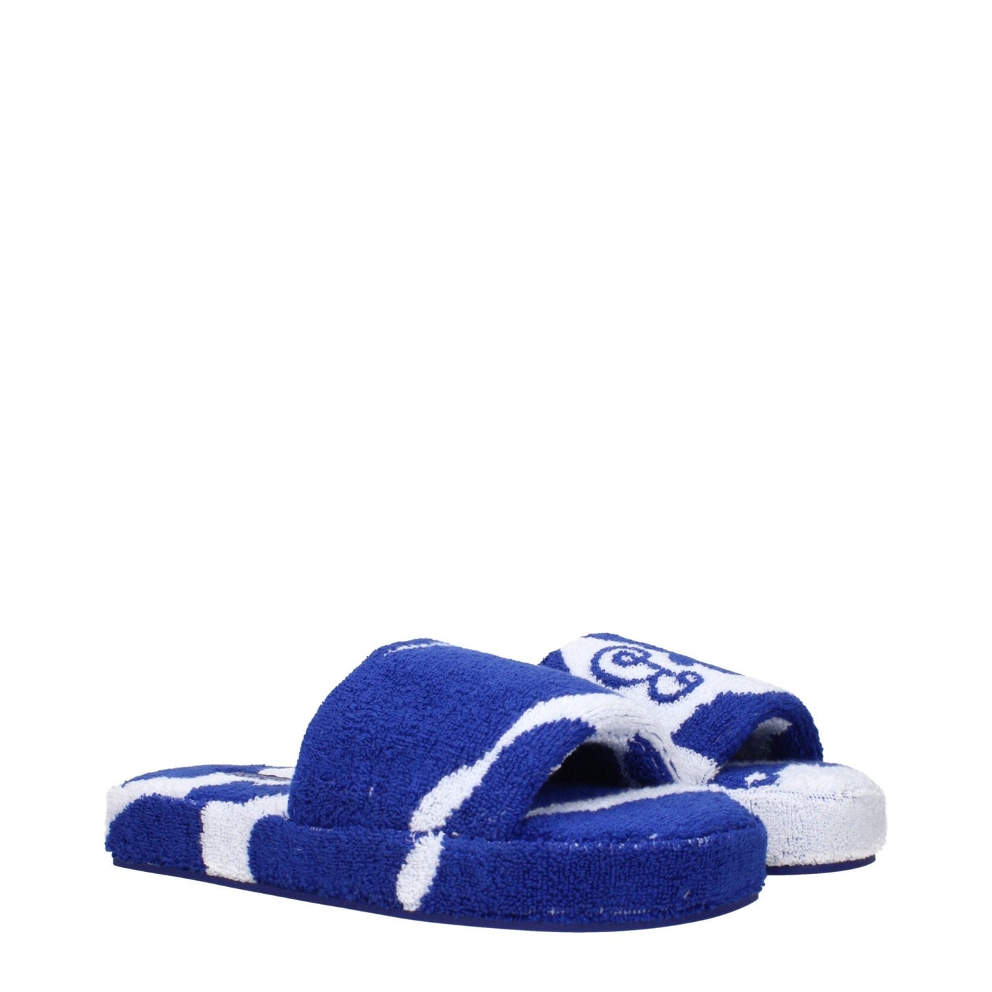 Burberry Blue Fabric Slippers Sandals – EU39/US9 par Burberry | Disponible sur Sandy Store ByNet