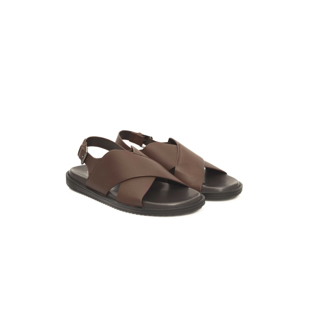 Cerruti 1881 Brown Cowhide Men Sandal – EU40/US7 par Cerruti 1881 | Disponible sur Sandy Store ByNet