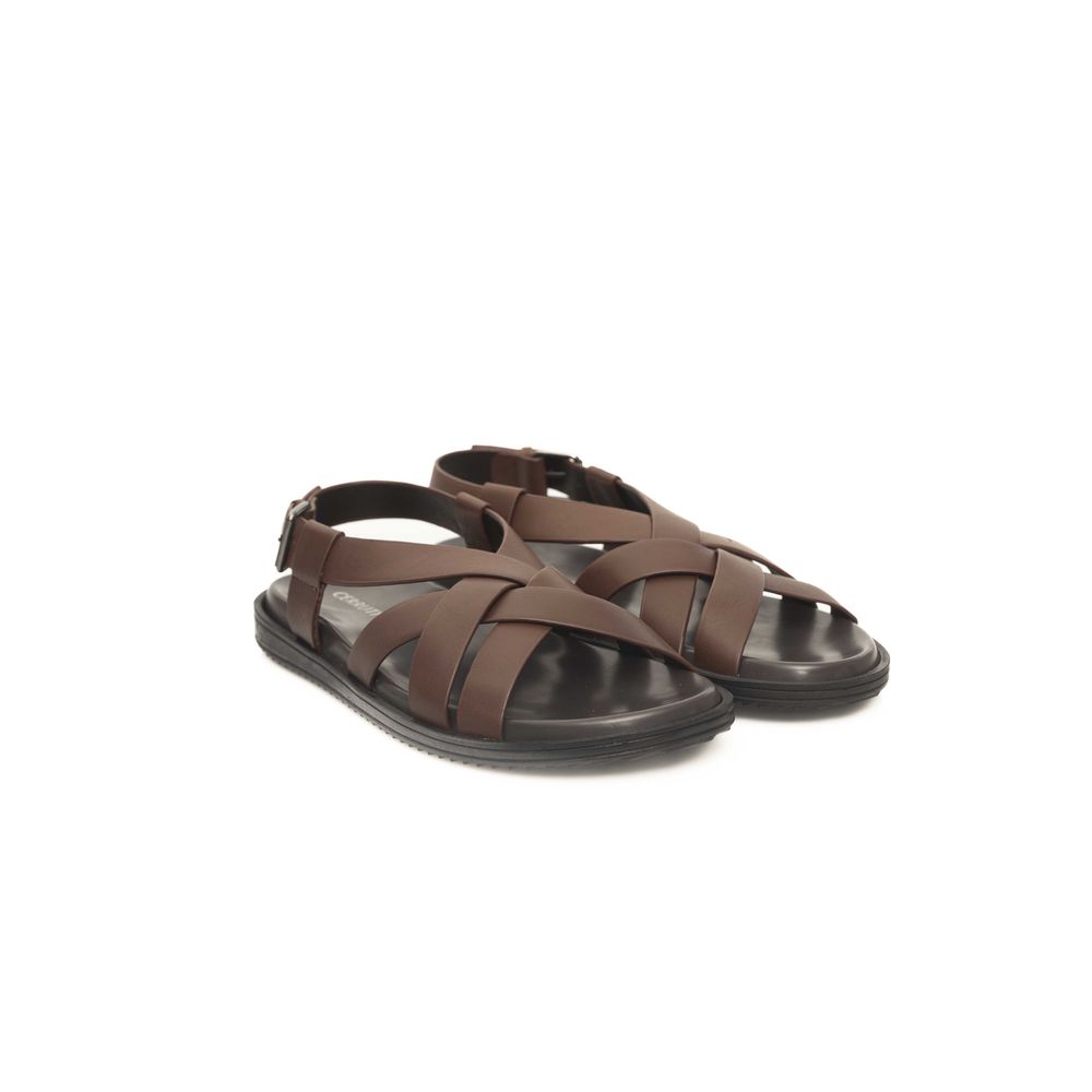 Cerruti 1881 Brown Cowhide Men Sandal – EU40/US7 par Cerruti 1881 | Disponible sur Sandy Store ByNet