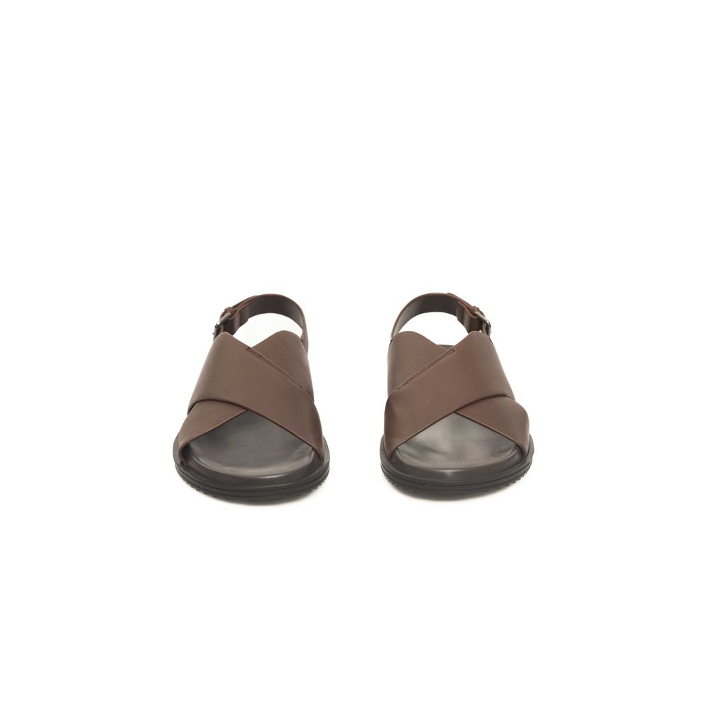Cerruti 1881 Brown Cowhide Men Sandal – EU40/US7 par Cerruti 1881 | Disponible sur Sandy Store ByNet