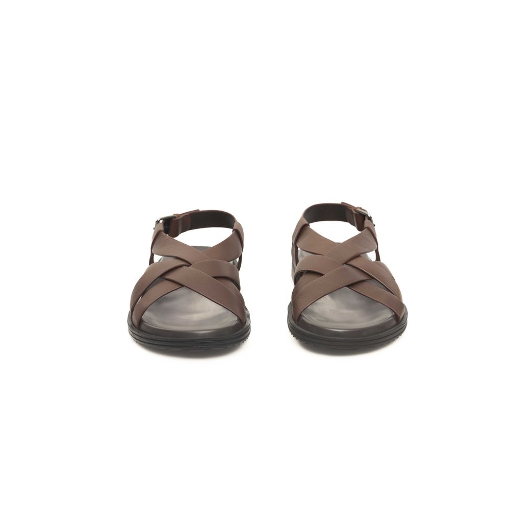 Cerruti 1881 Brown Cowhide Men Sandal – EU40/US7 par Cerruti 1881 | Disponible sur Sandy Store ByNet