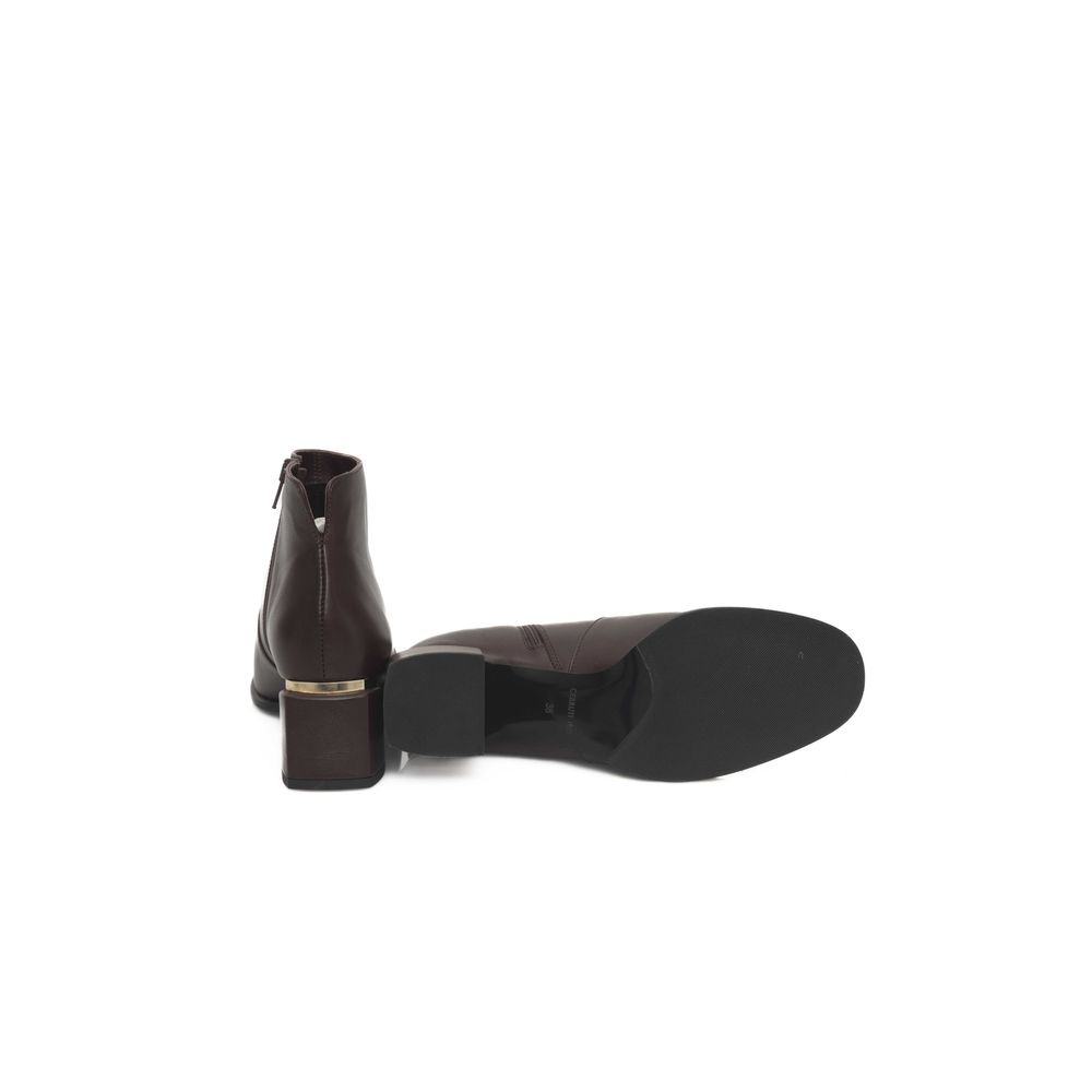 Cerruti 1881 Burgundy Cowhide Women Boot – EU38/US8 par Cerruti 1881 | Disponible sur Sandy Store ByNet