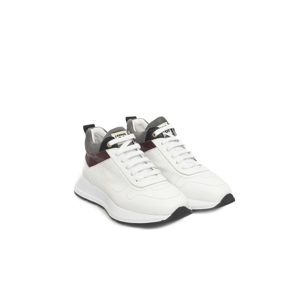 Cerruti 1881 White Leather Women Sneaker - Sandy Store ByNet