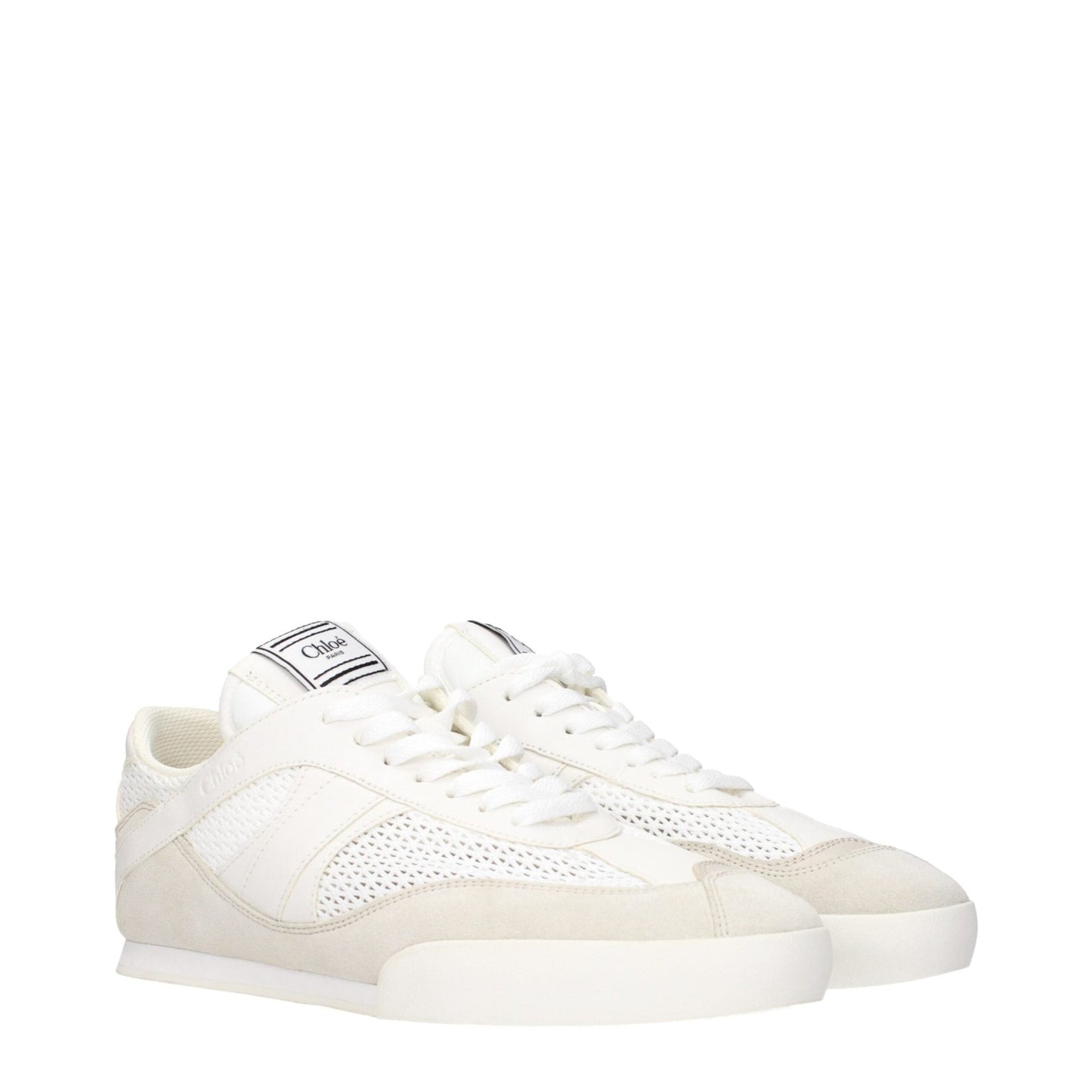 Chloé White Fabric Low Tops – EU40/US10 par Chloé | Disponible sur Sandy Store ByNet