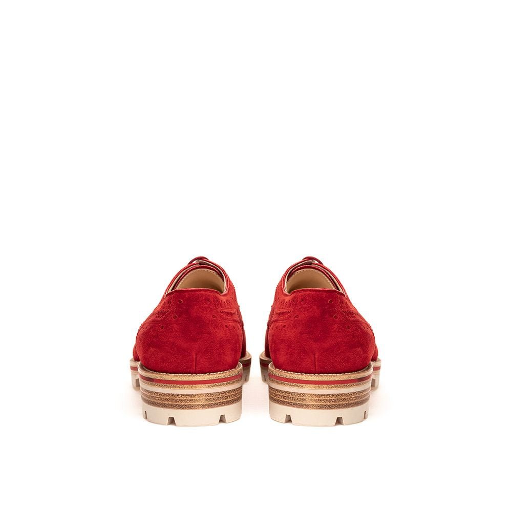 Christian Louboutin Red Suede Leather Flat Shoe - Sandy Store ByNet