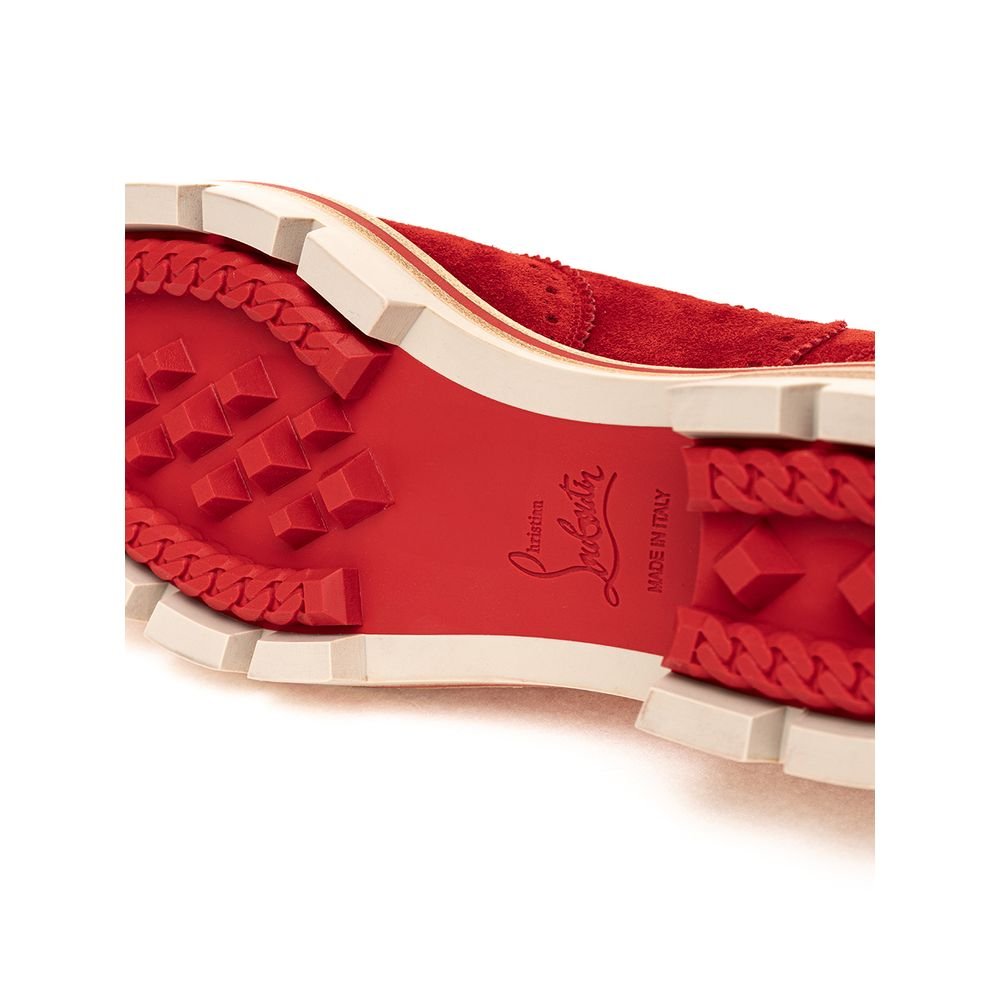 Christian Louboutin Red Suede Leather Flat Shoe - Sandy Store ByNet