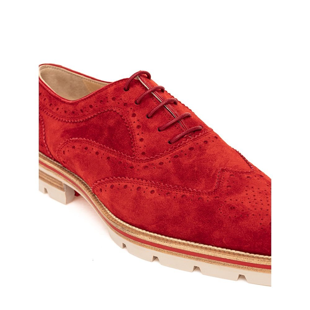 Christian Louboutin Red Suede Leather Flat Shoe - Sandy Store ByNet