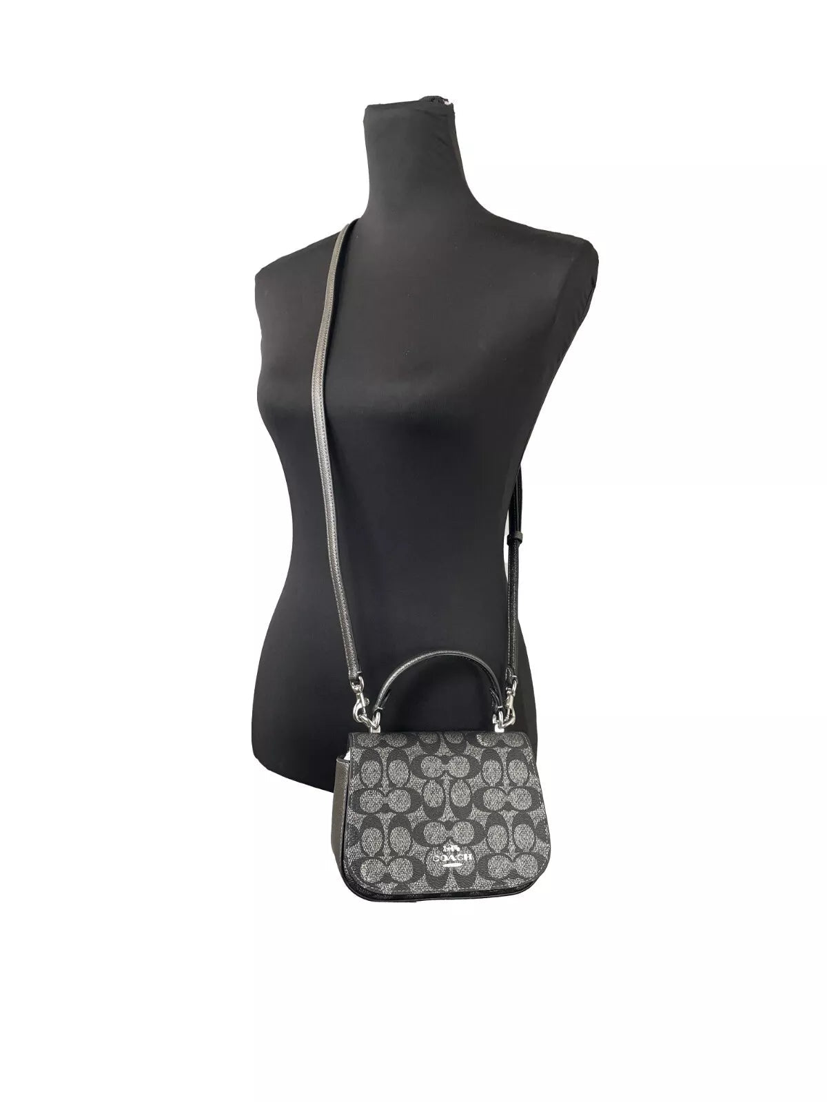 COACH Lysa Top Handle Bag Crossbody Gun Metal - Sandy Store ByNet