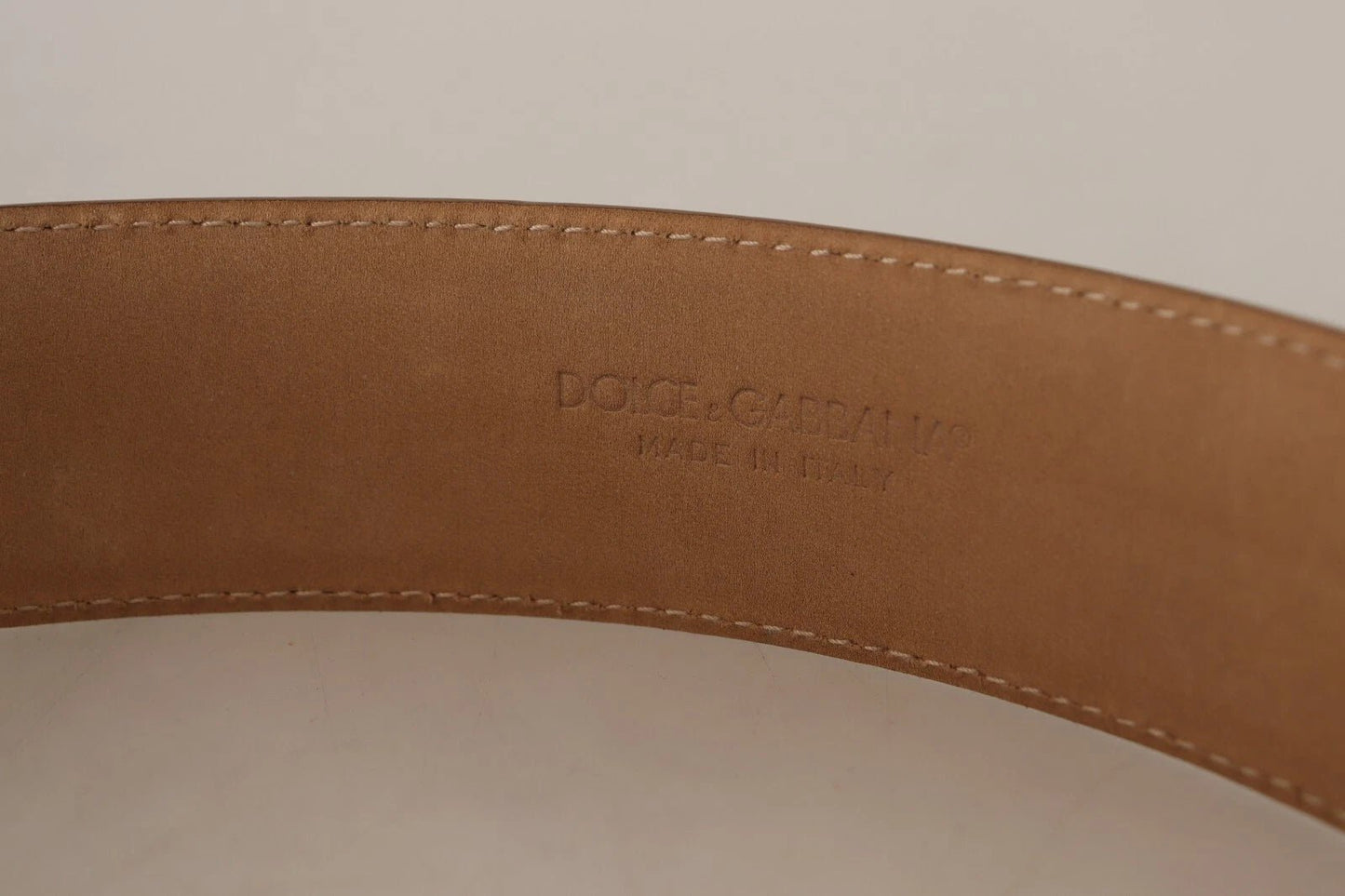 Costume National Brown Leather Gold Metal Oval Buckle Belt – 75 cm / 30 Inches par Costume National | Disponible sur Sandy Store ByNet