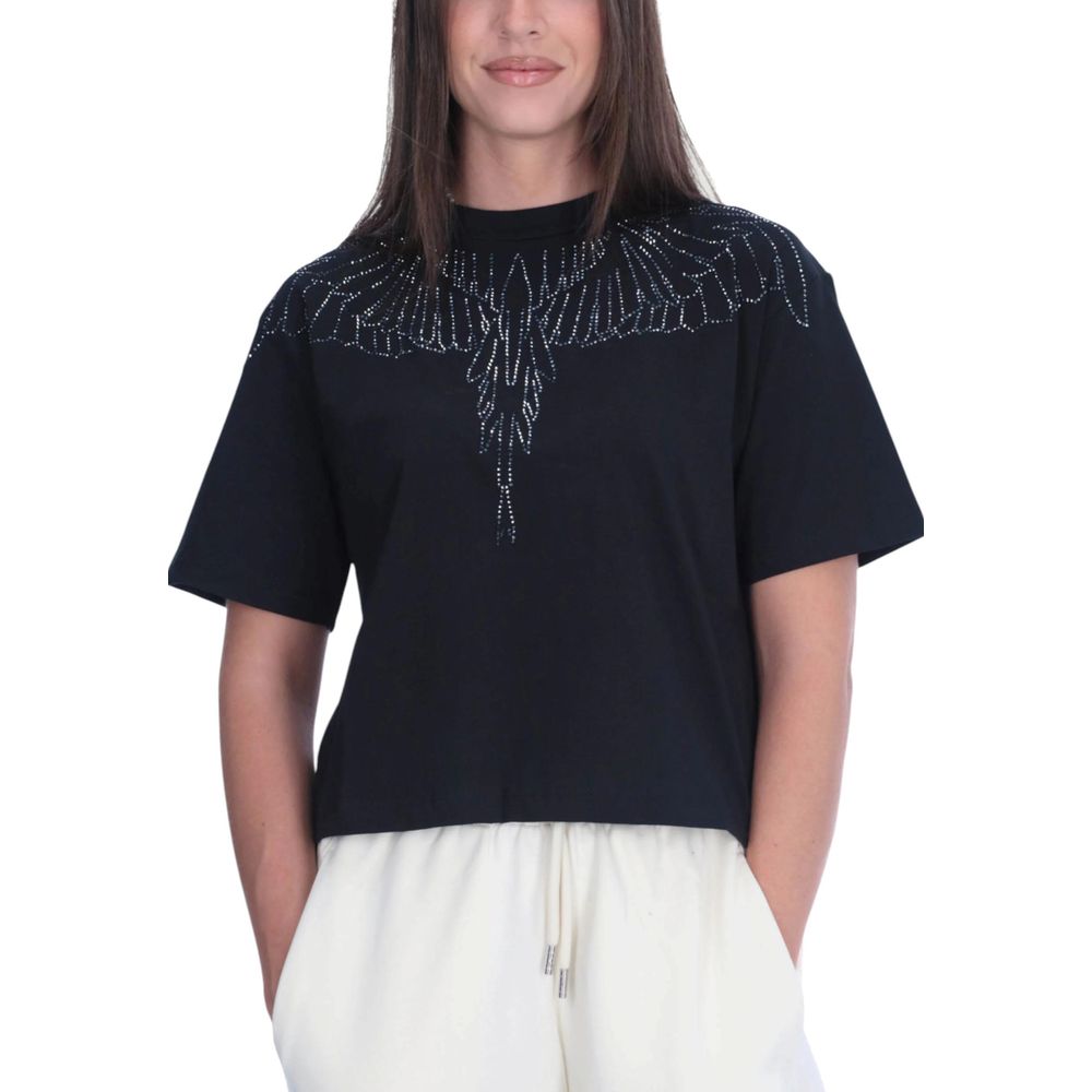 County of Milan Black Cotton T-Shirt – IT44|L par County of Milan | Disponible sur Sandy Store ByNet