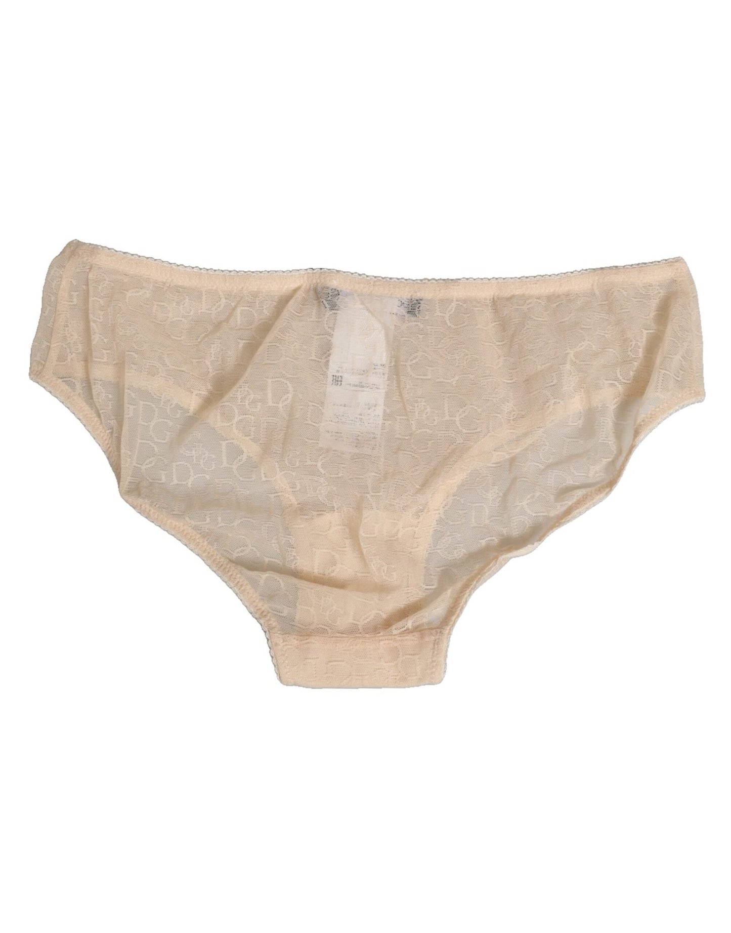 Dolce & Gabbana Beige DG Logo Lace Mid Waist Panty Underwear – IT2 | S par Dolce & Gabbana | Disponible sur Sandy Store ByNet