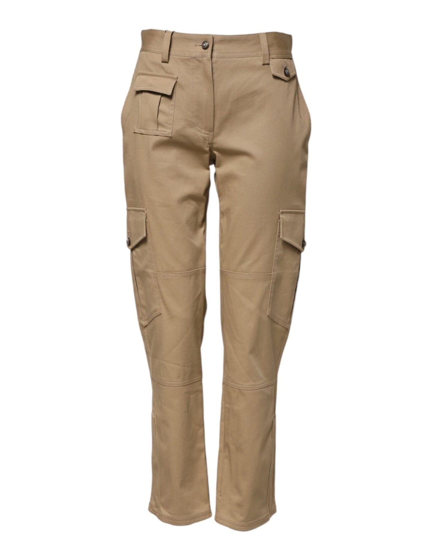 Dolce & Gabbana Beige Mid Waist Cargo Tapered Pants – IT38 | XS par Dolce & Gabbana | Disponible sur Sandy Store ByNet