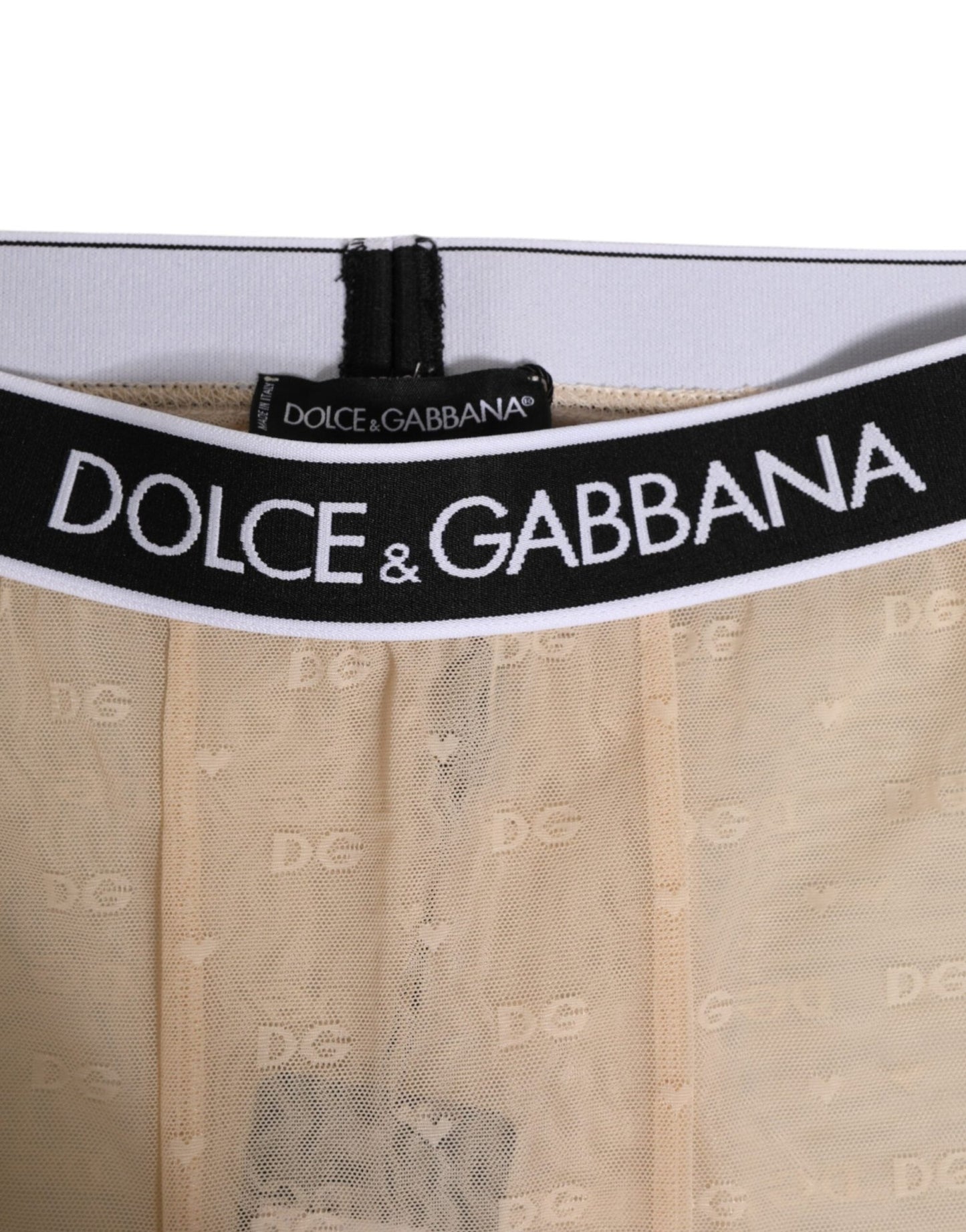 Dolce & Gabbana Beige Nylon Logo Lace Leggings Pants Underwear – IT2 | S par Dolce & Gabbana | Disponible sur Sandy Store ByNet