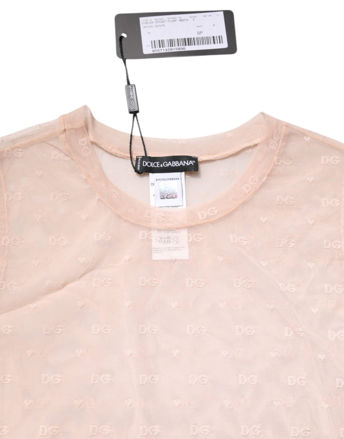 Dolce & Gabbana Beige Nylon Logo Monogram Sleeveless Tank Top - Sandy Store ByNet