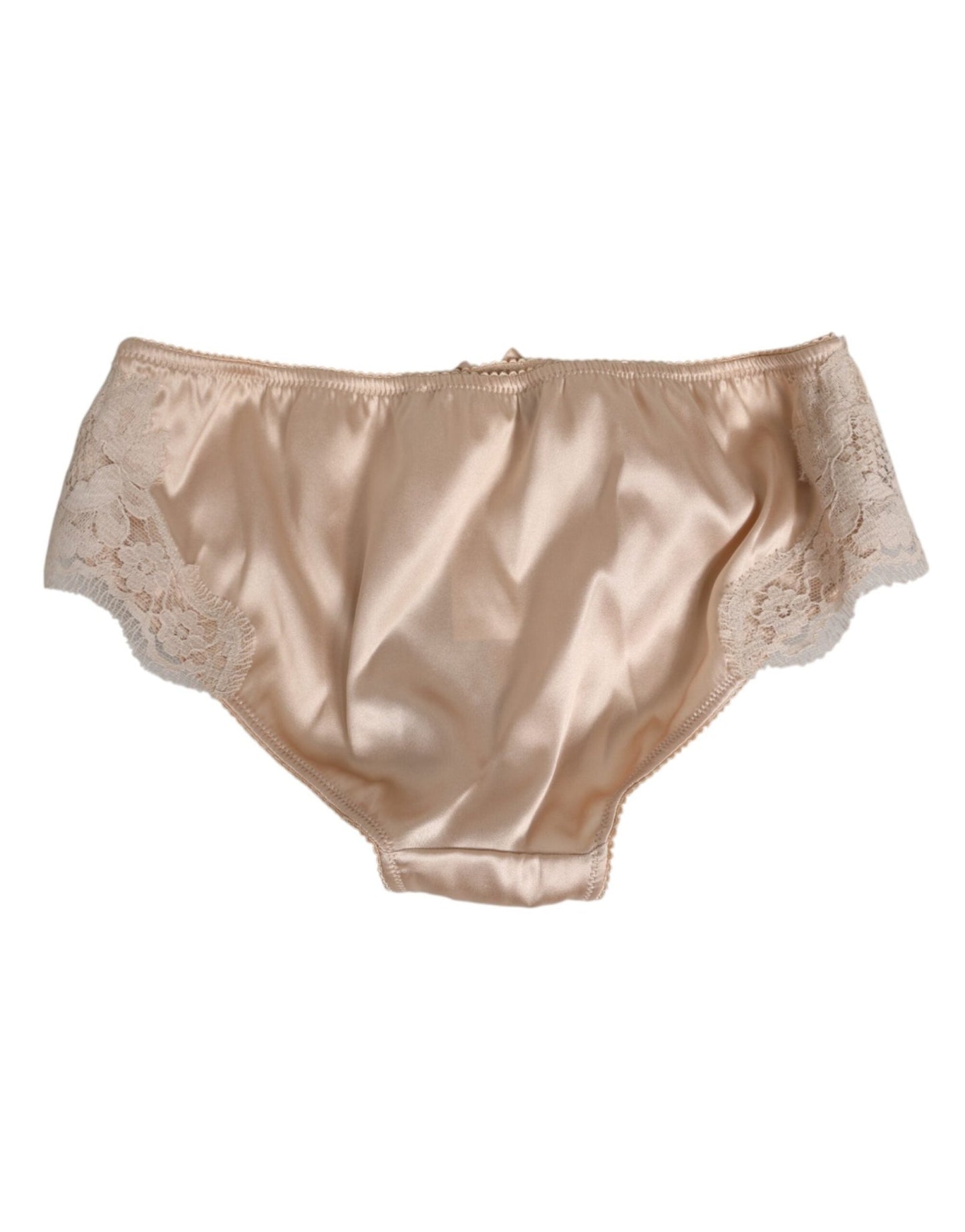 Dolce & Gabbana Beige Silk Satin Floral Lace Panty Brief Underwear – IT1 | XS par Dolce & Gabbana | Disponible sur Sandy Store ByNet
