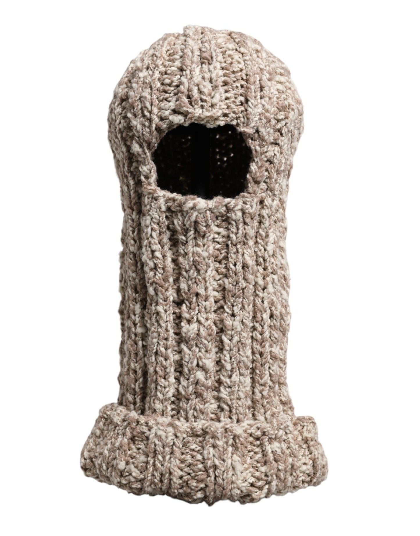 Dolce & Gabbana Beige Wool Knitted Ski Mask Balaclava Hat – par Dolce & Gabbana | Disponible sur Sandy Store ByNet