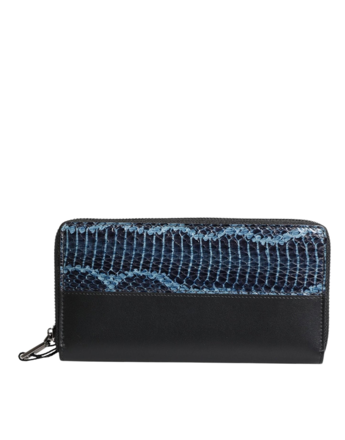 Dolce & Gabbana Black Blue Exotic Leather Embossed Continental Wallet - Sandy Store ByNet