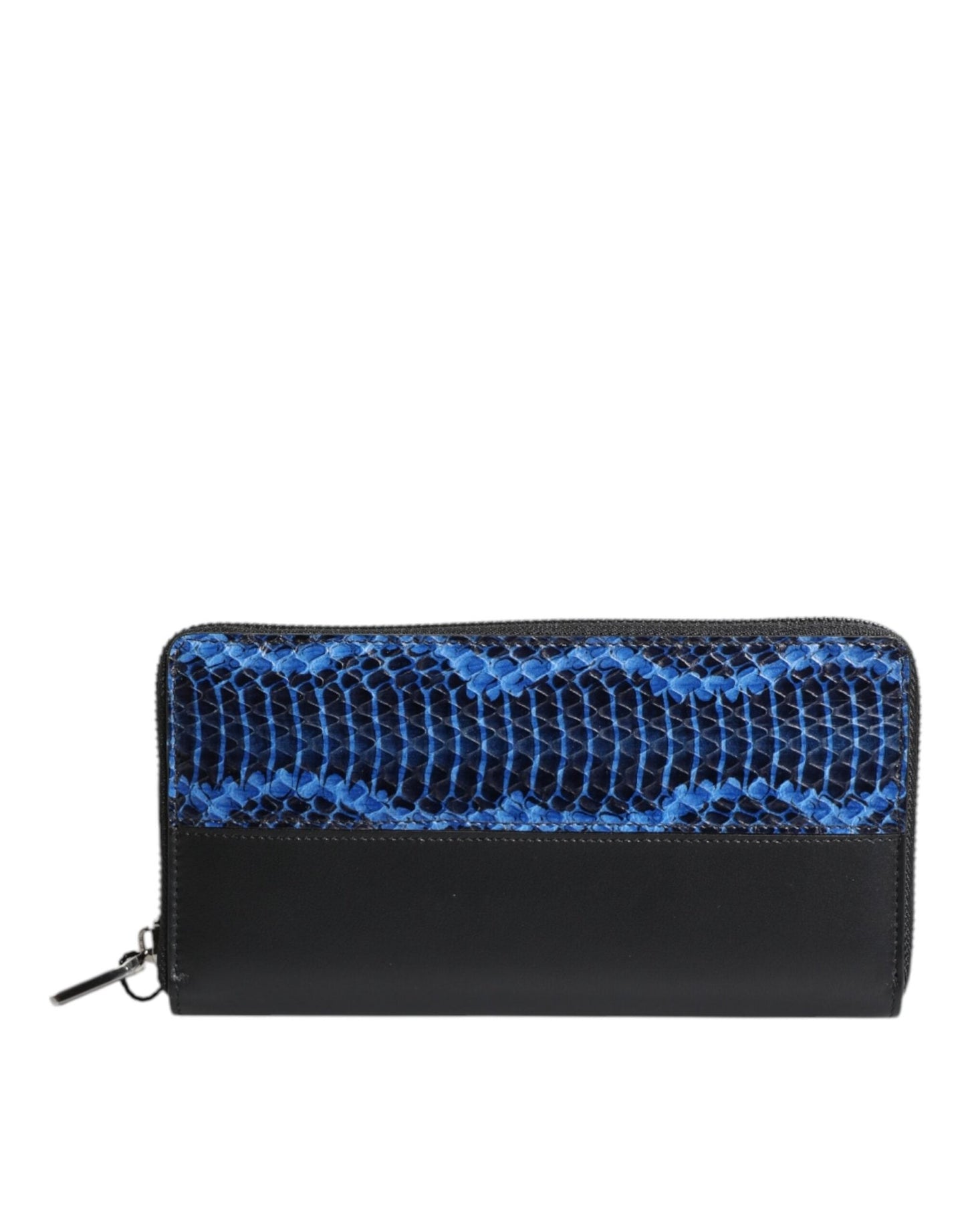 Dolce & Gabbana Black Blue Exotic Leather Embossed Continental Wallet - Sandy Store ByNet